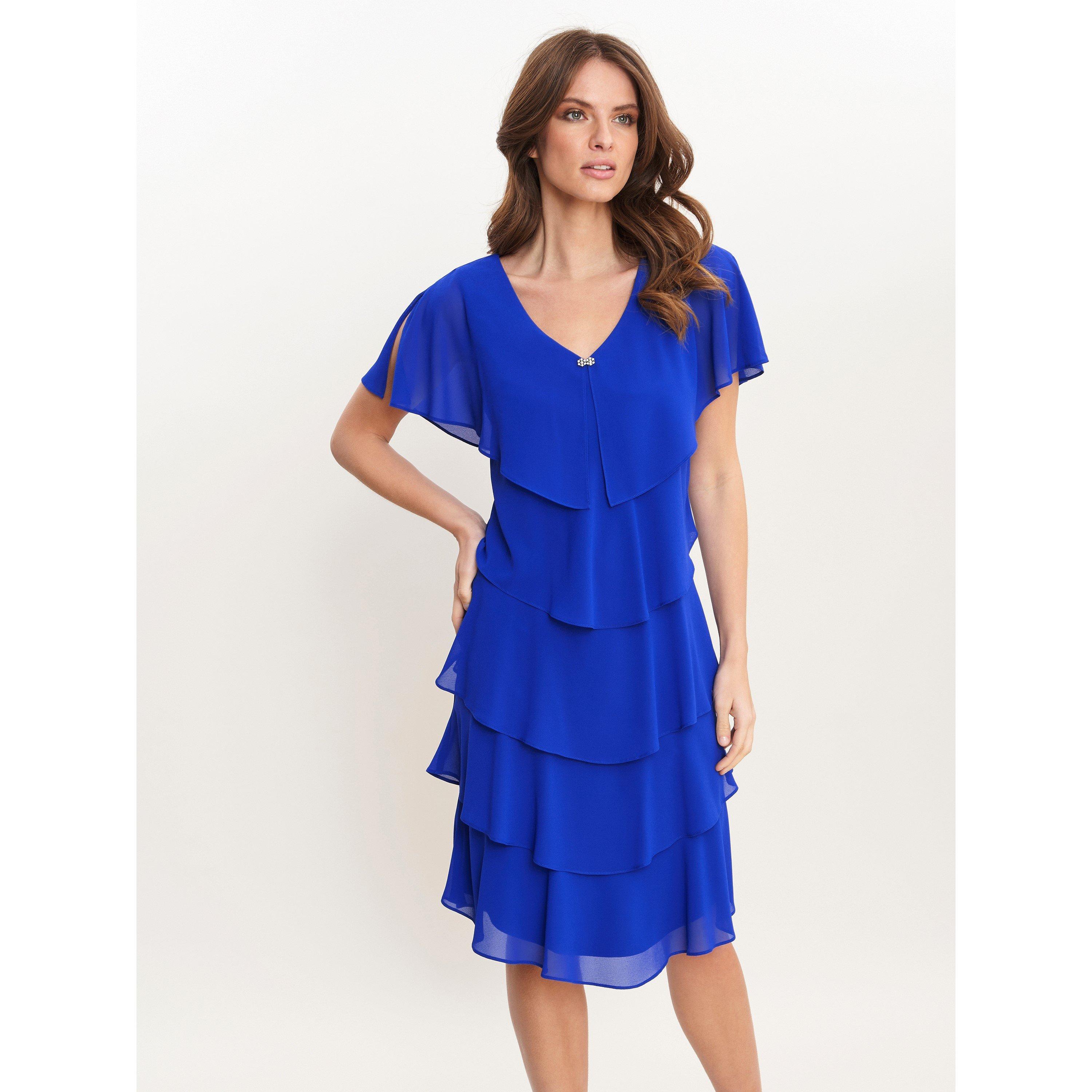 Cobalt - Gina Bacconi - Bella Georgette Tiered Dress - 1