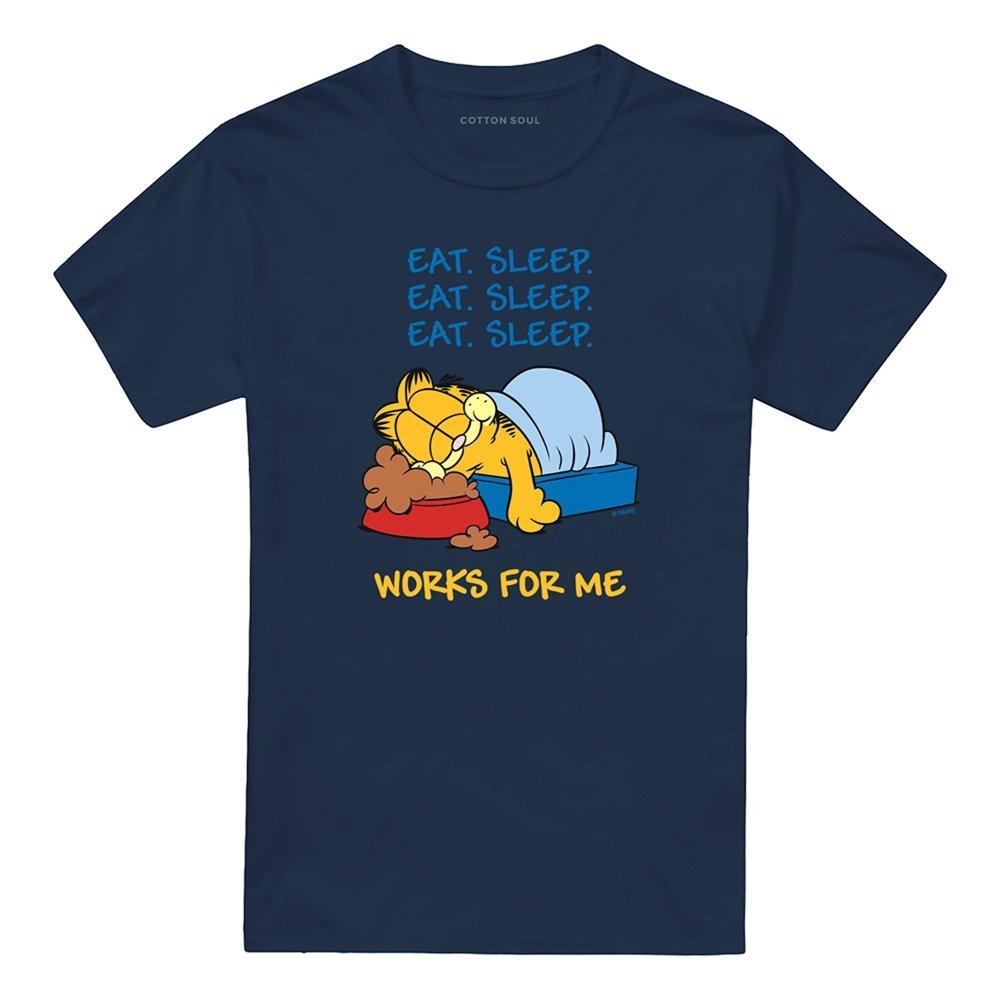 Navy - Garfield - Garfield Works For Me T Shirt Navy - 4