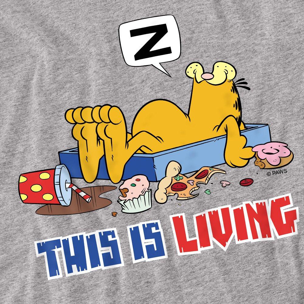 Grey - Garfield - Garfield This Is Living Long Sleeve T-Shirt Athle - 2