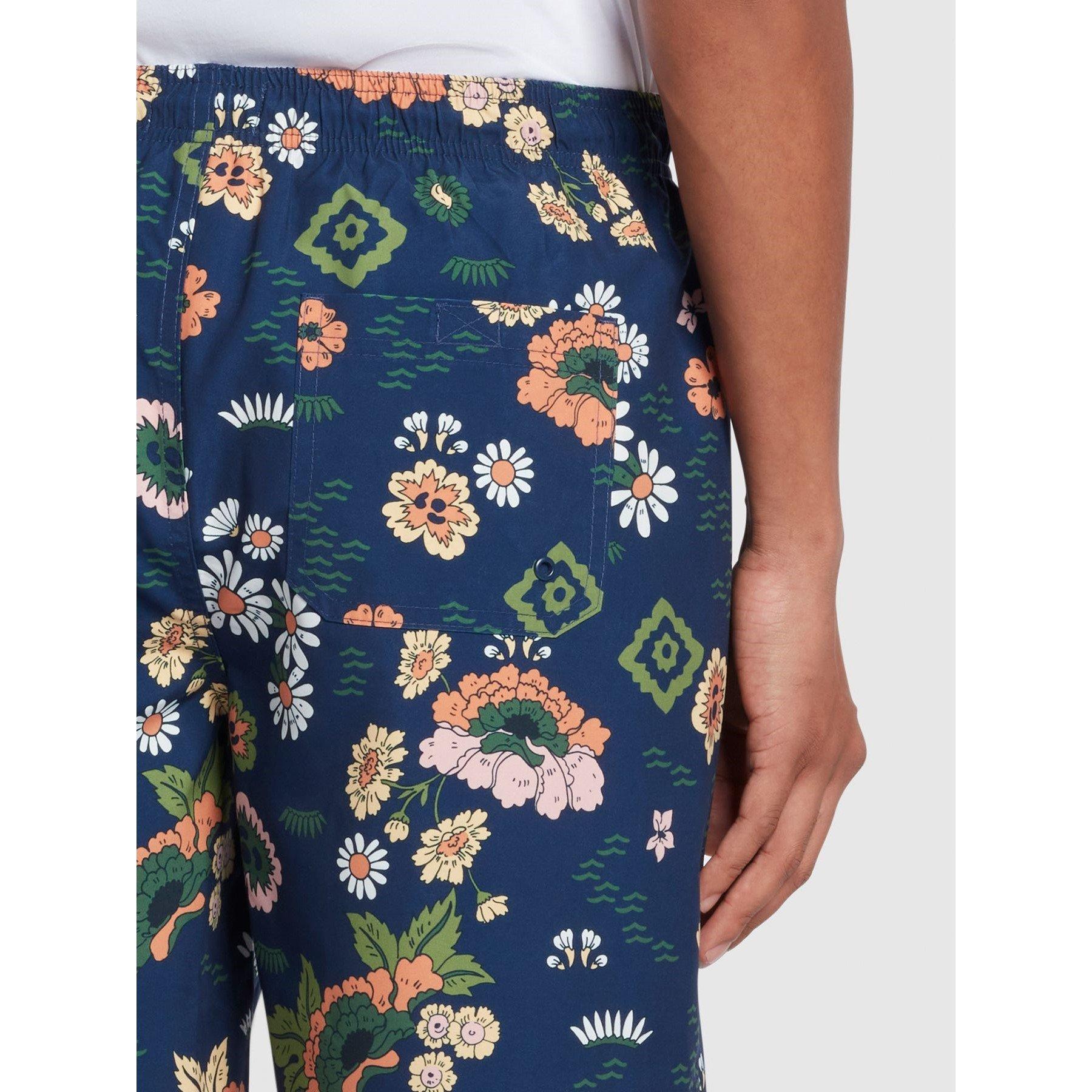 Reiches Indigo - Farah - Men's Colbert Floral Swim Shorts - 3