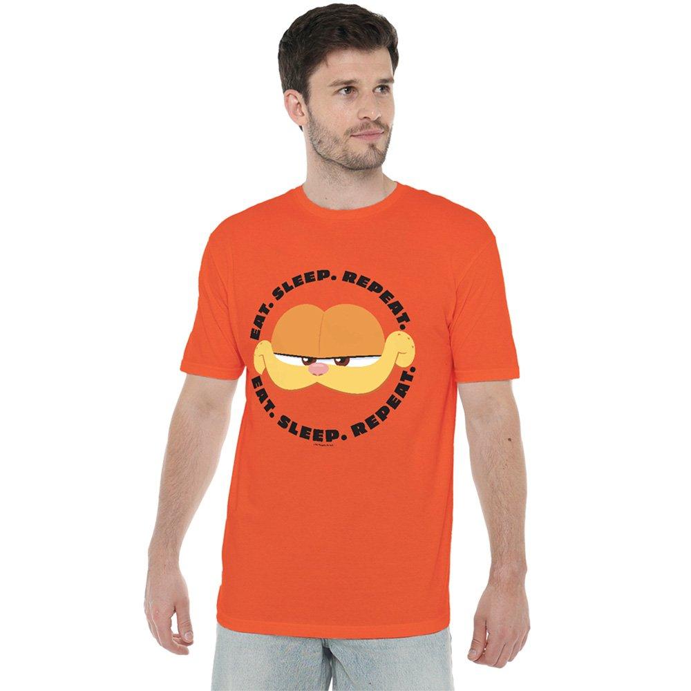 Orange - Garfield - Garfield Movie Eat Sleep Repeat T Shirt Orange - 1