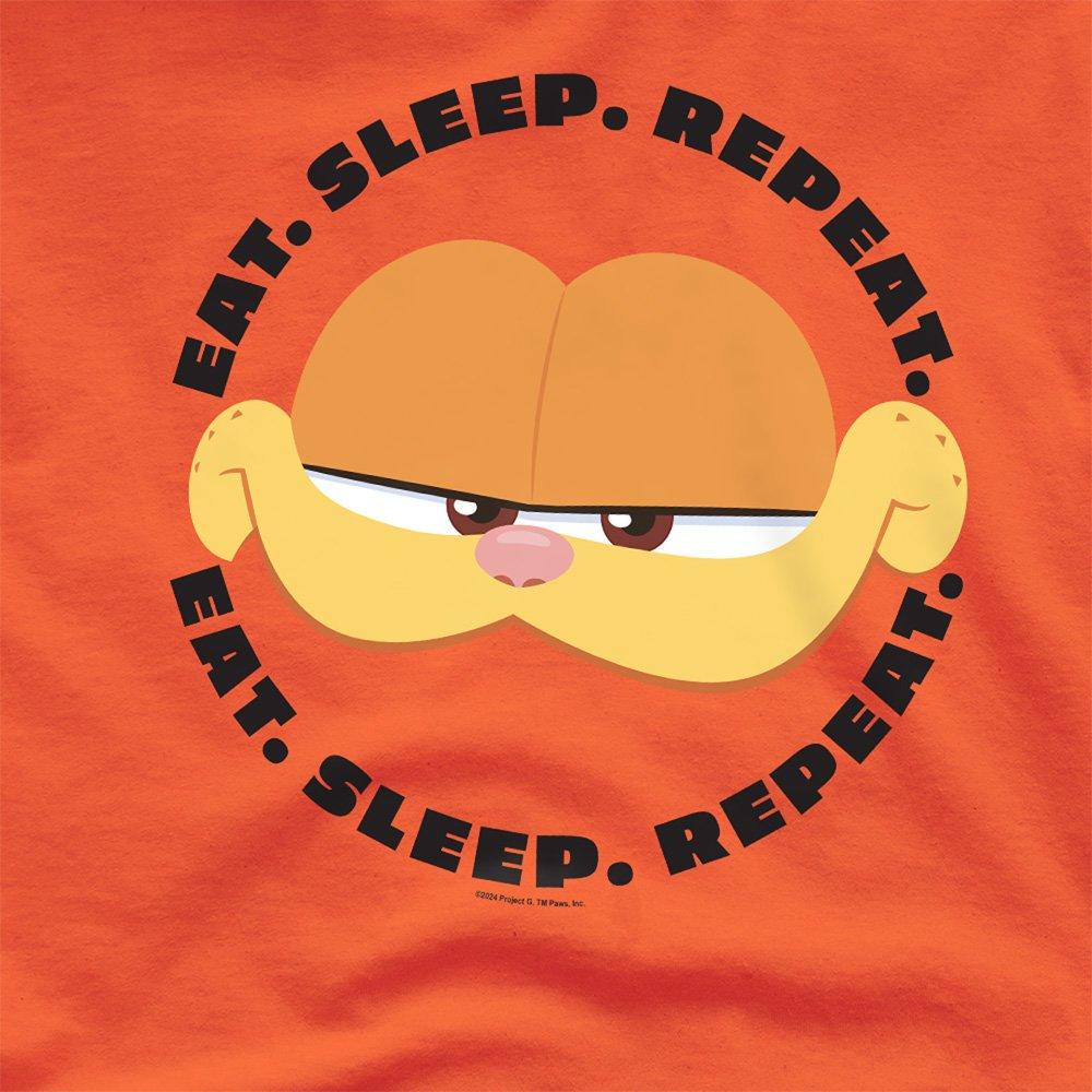 Orange - Garfield - Garfield Movie Eat Sleep Repeat T Shirt Orange - 2