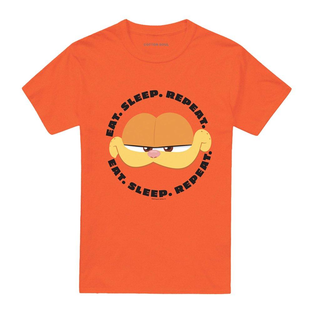 Orange - Garfield - Garfield Movie Eat Sleep Repeat T Shirt Orange - 4