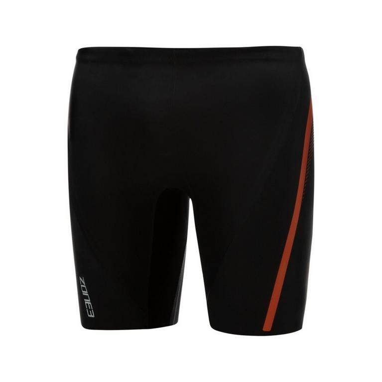 Noir/Orange - Zone3 - Chino-Shorts mit Logo-Patch - 1