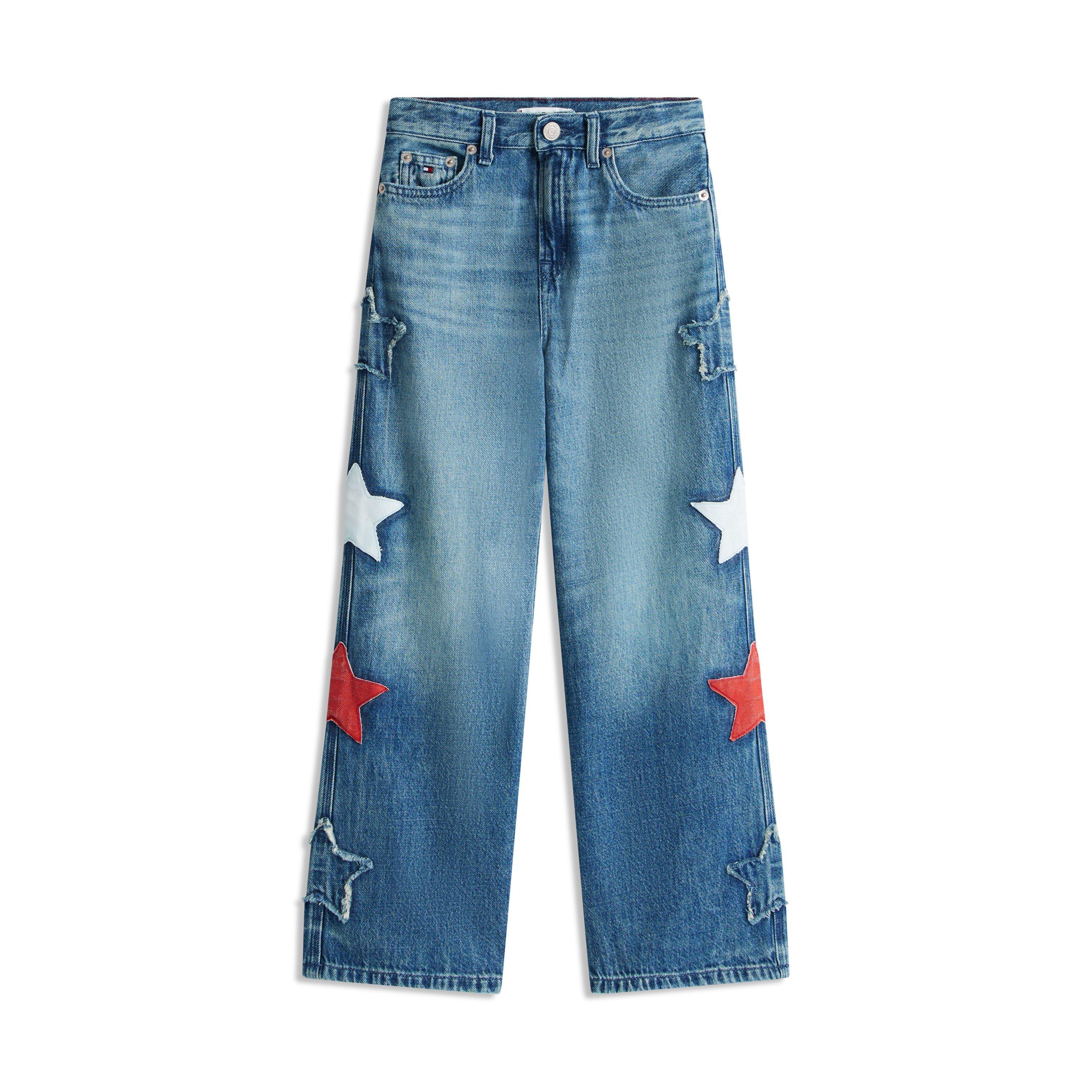 Tommy Hilfiger Kids' Wide Leg Jeans - Hritgstardenim - Size 11-12 (L)