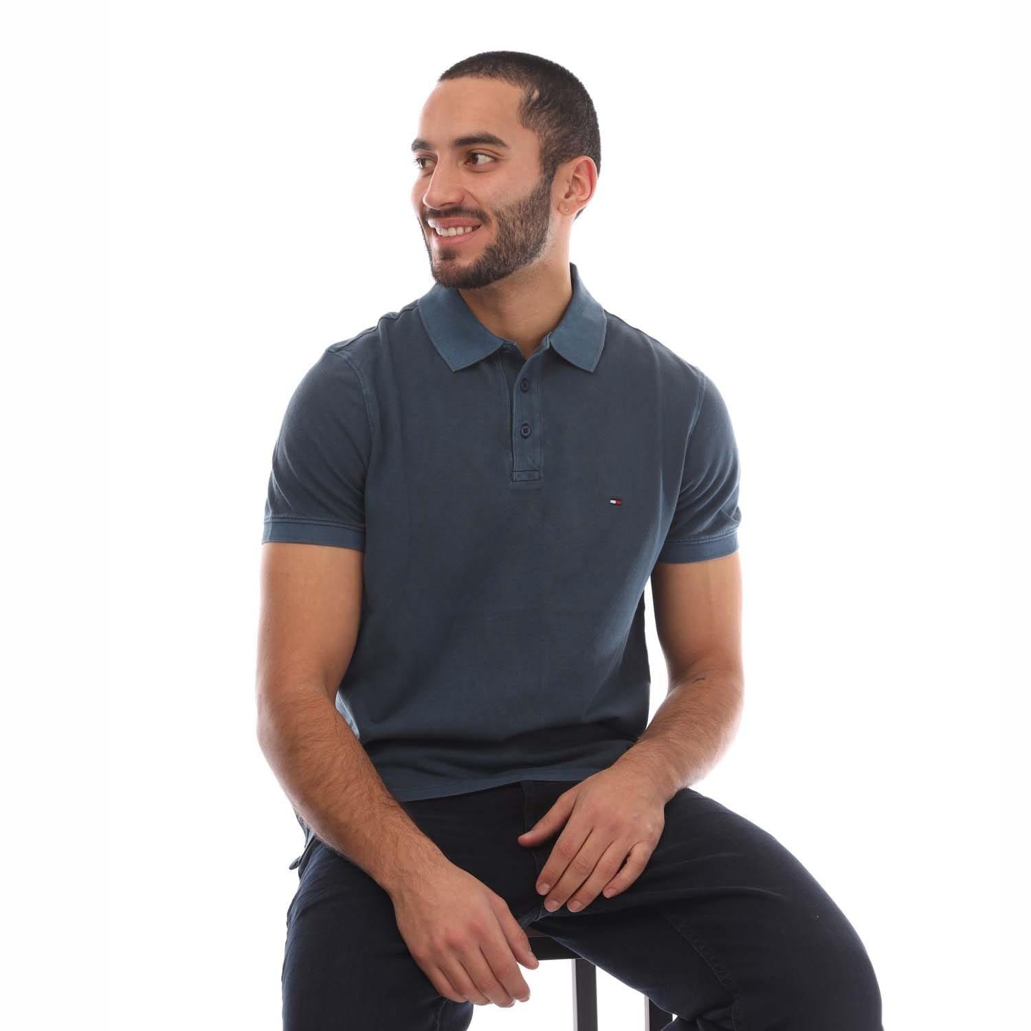 Blue - Tommy Hilfiger - Garment Dye Regular-Fit Polo Shirt - 4