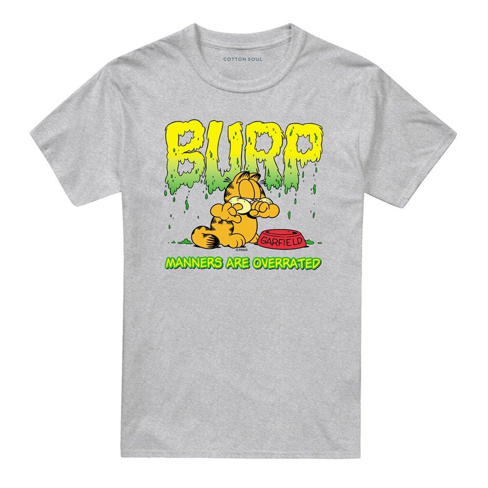 Grey - Garfield - Garfield Manners T Shirt Athletic Heather - 4