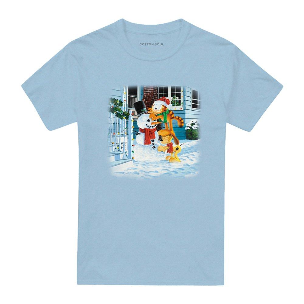 Blue - Garfield - Garfield Snow Fun T Shirt Light Blue - 4