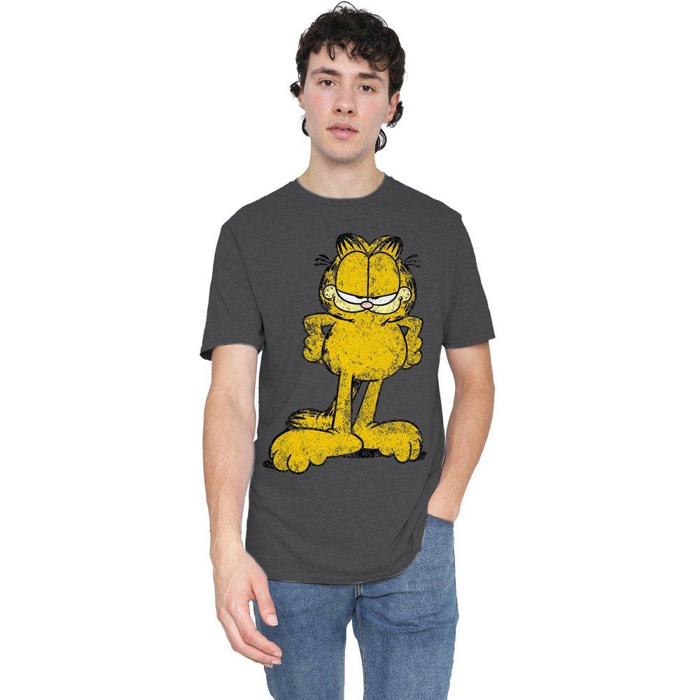 Grey - Garfield - Garfield Big Ol Cat T-Shirt Charcoal - 1