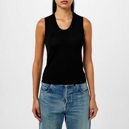 Saint Laurent Le Cassandre Knitted Vest Top