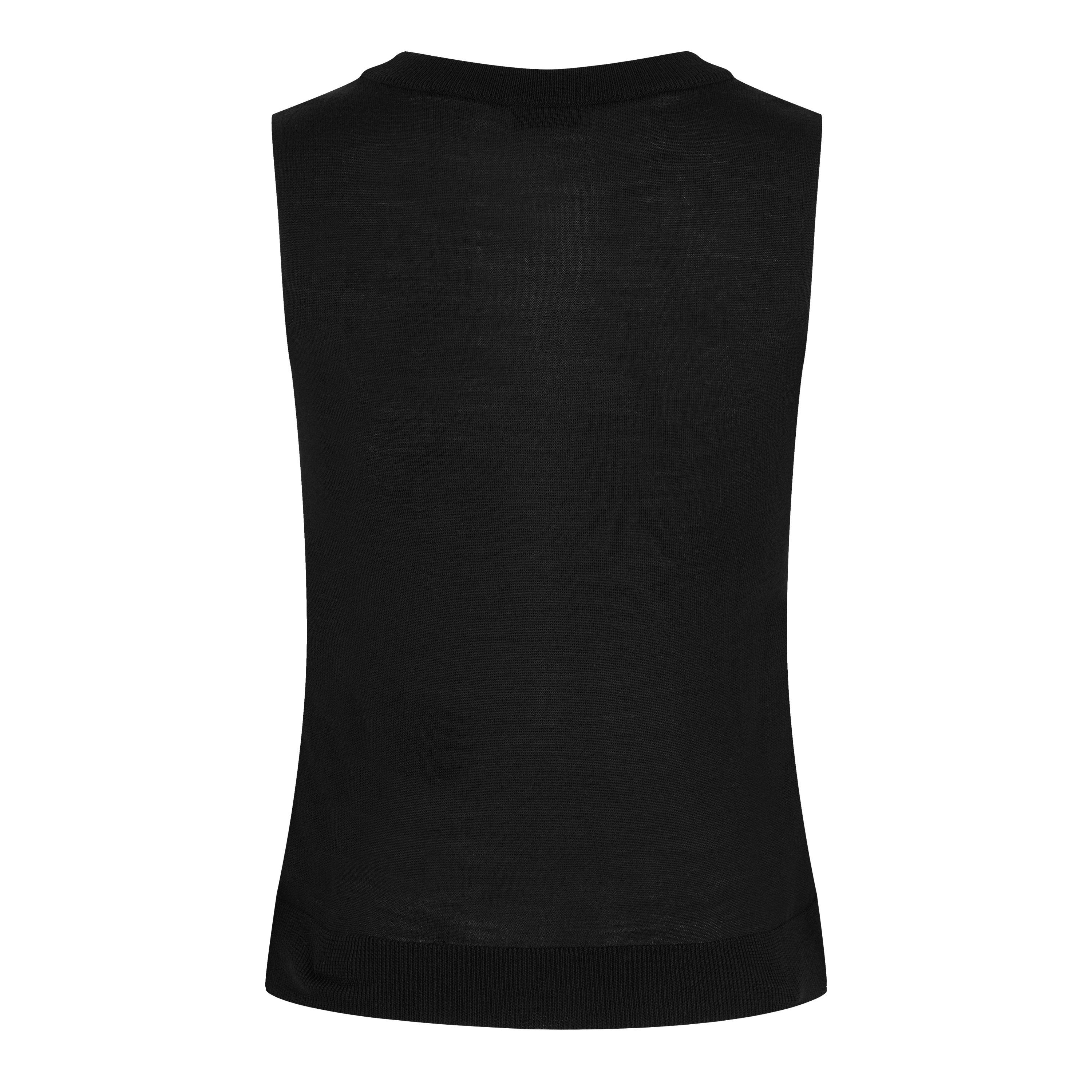 Noir - Saint Laurent - Le Cassandre Knitted Vest Top - 8
