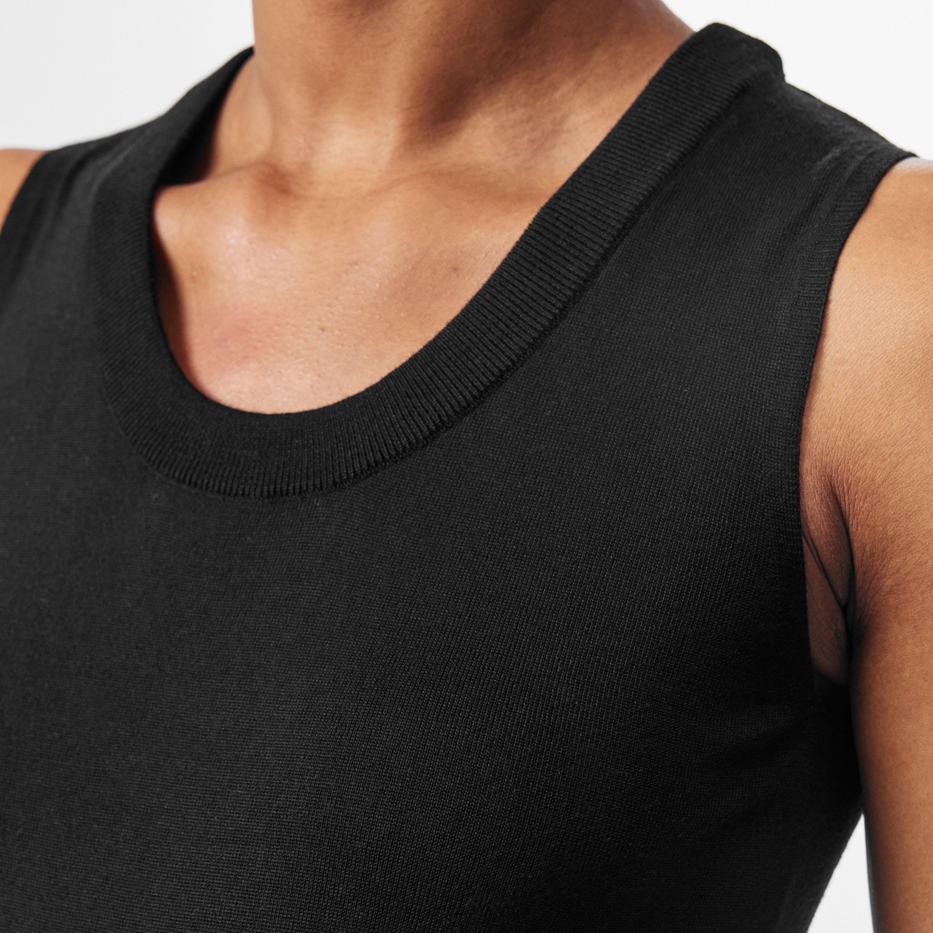 Noir - Saint Laurent - Le Cassandre Knitted Vest Top - 5