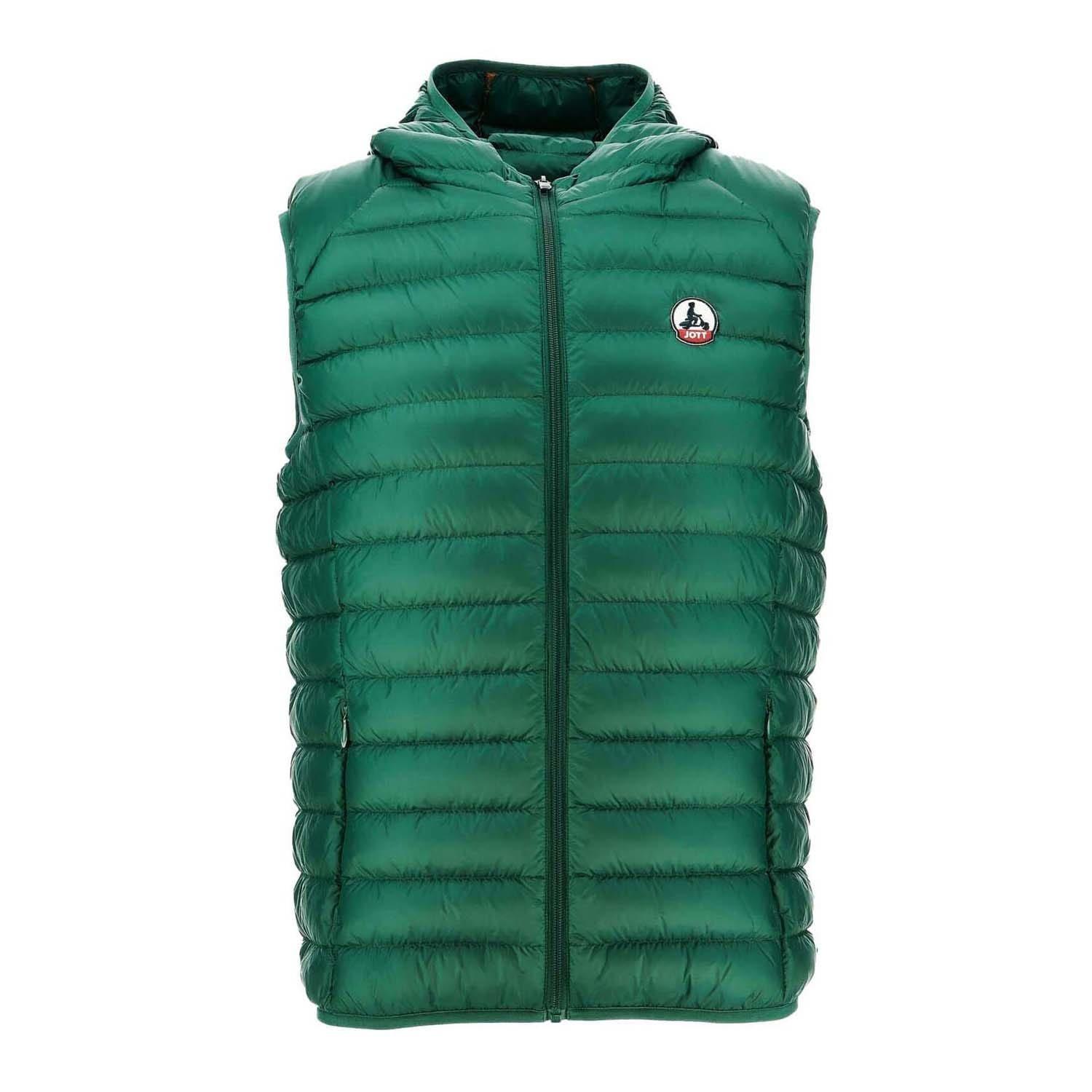 Green - JOTT - Pat Hooded Puffer Gilet - 1