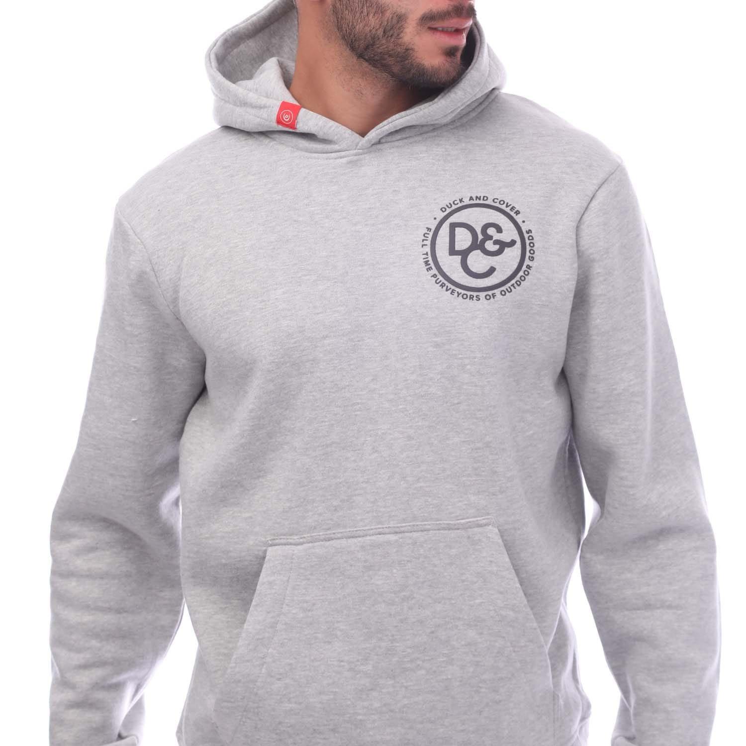 Grey Marl - Duck and Cover - Mackson Graphic Hoodie - 3