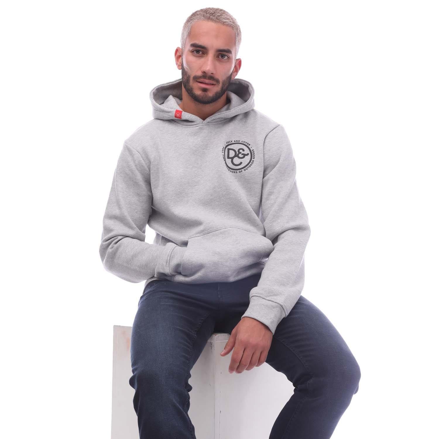 Grey Marl - Duck and Cover - Mackson Graphic Hoodie - 4