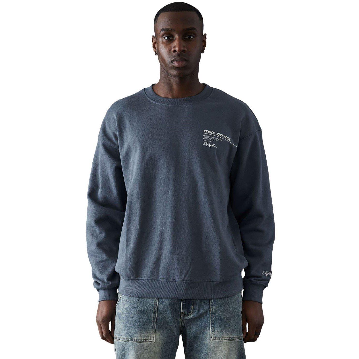 Blue - Series 55 - Labach Front Back Logo Crewneck Sweatshirt - 1