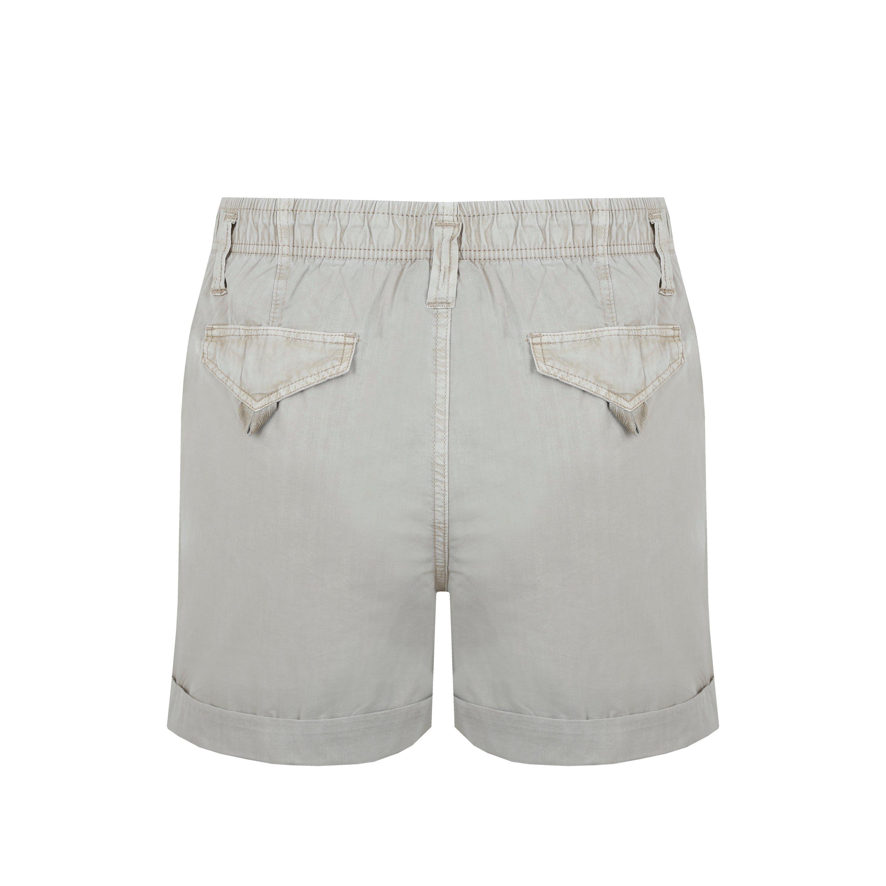 Khaki - Fabric - Shorts - 2