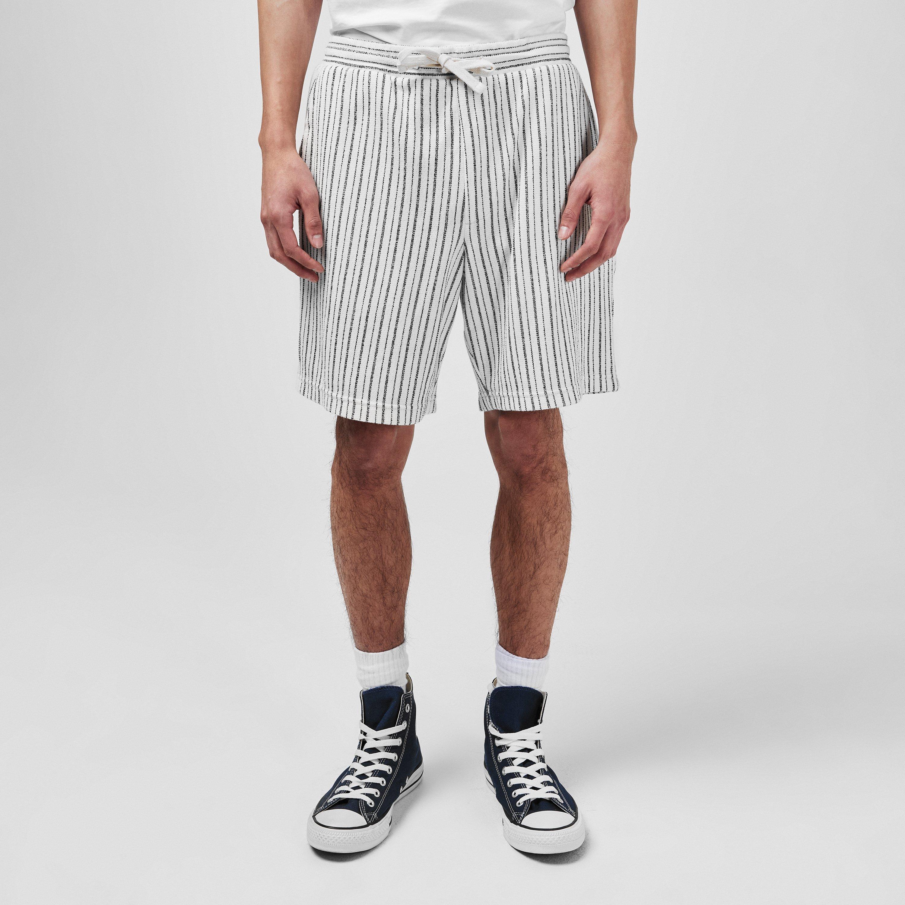 Wit/Zwart - Fabric - Strpe Short Sn - 3