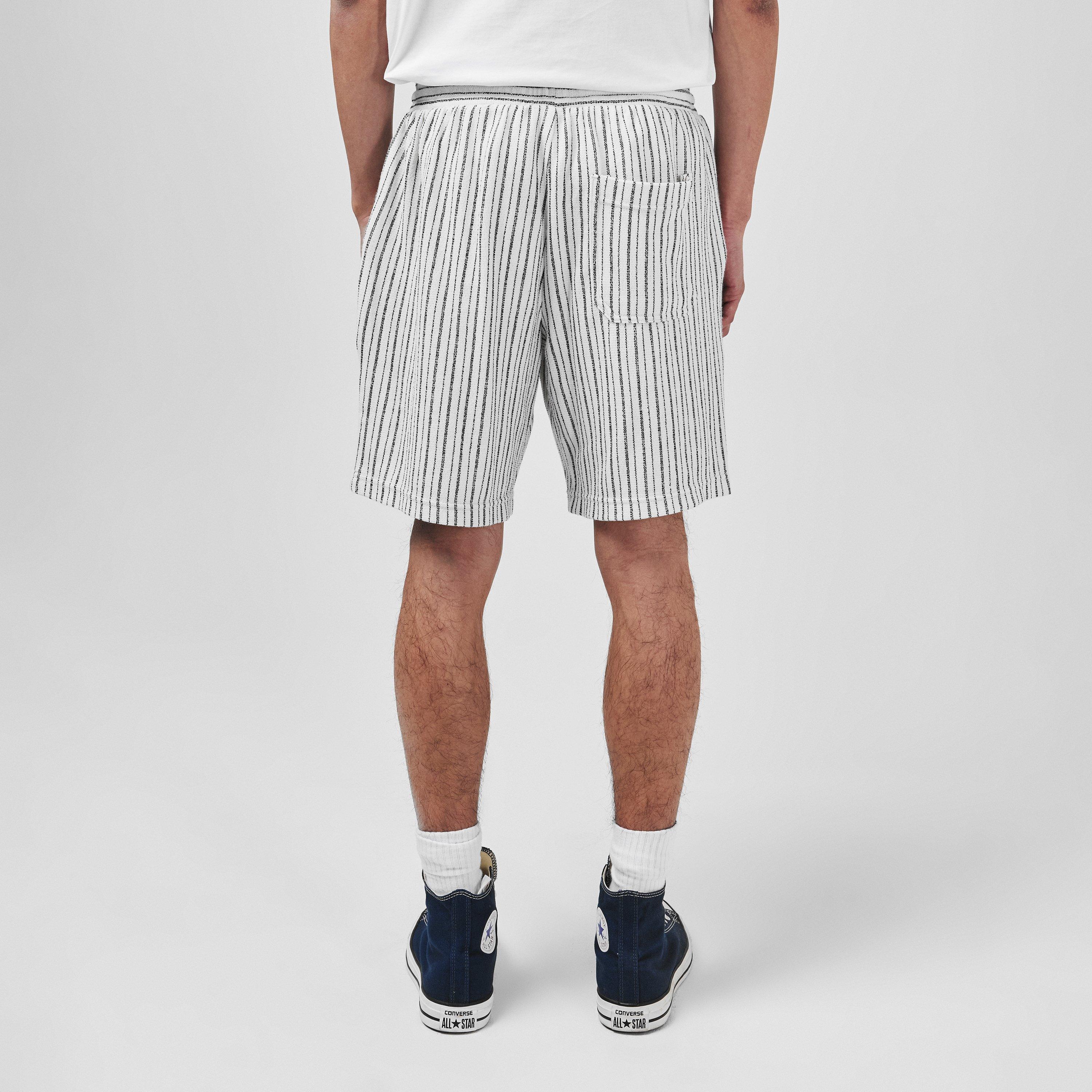 Wit/Zwart - Fabric - Strpe Short Sn - 4