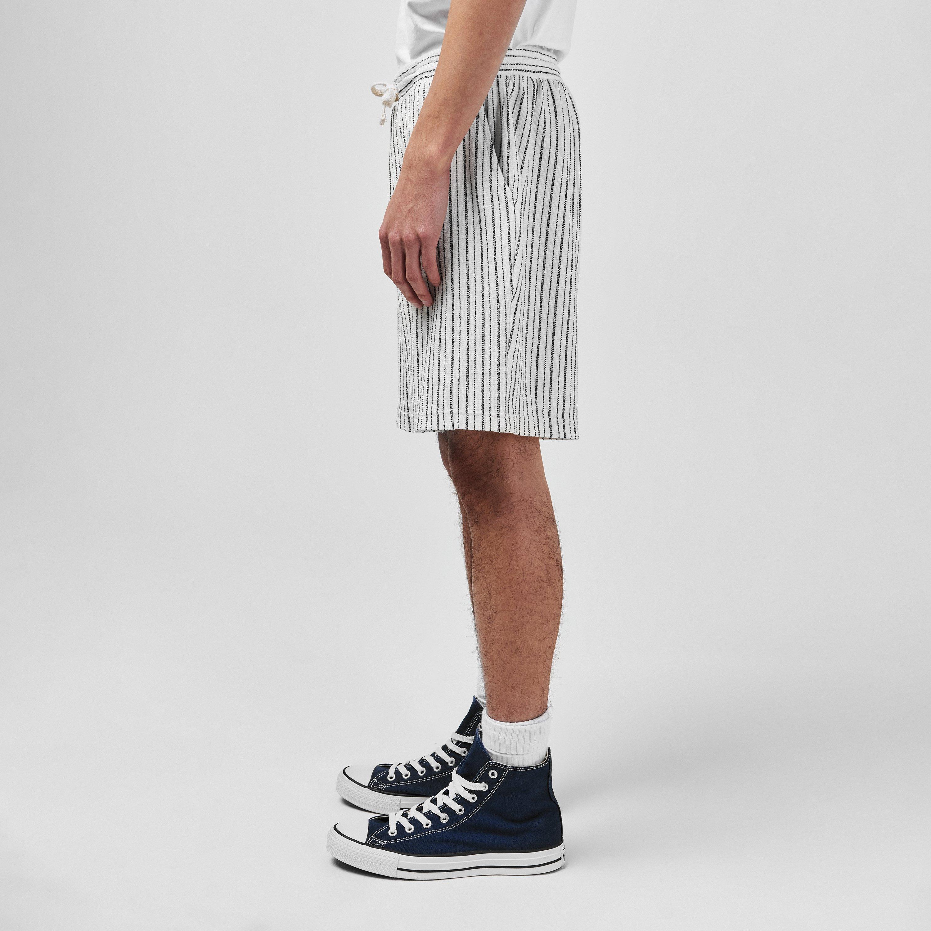 Wit/Zwart - Fabric - Strpe Short Sn - 5