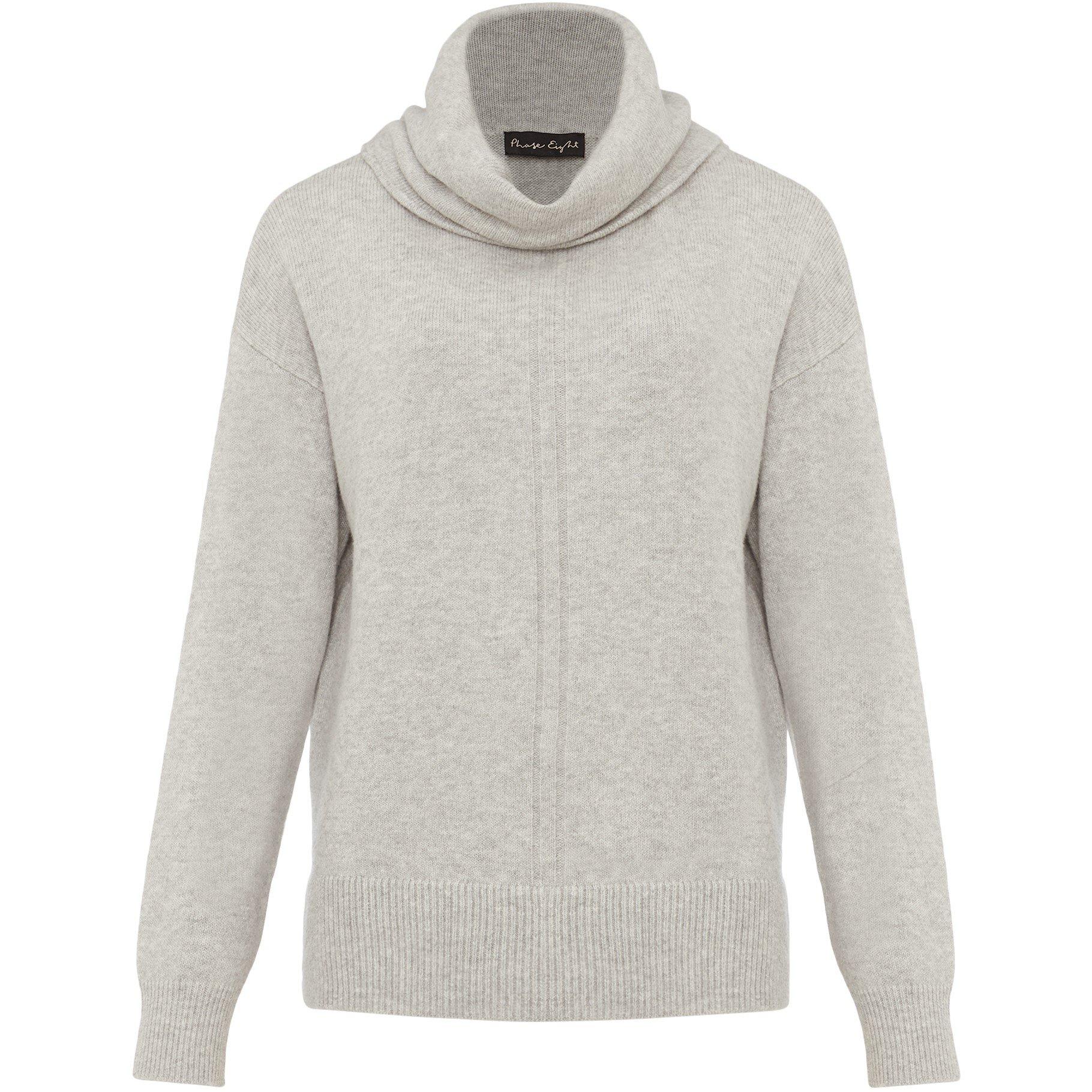 Phase Eight Women's Abella Cowl Neck Knit - Grey - M