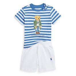 Polo Ralph Lauren Cotton T Shirt Mesh Shorts Set Junior