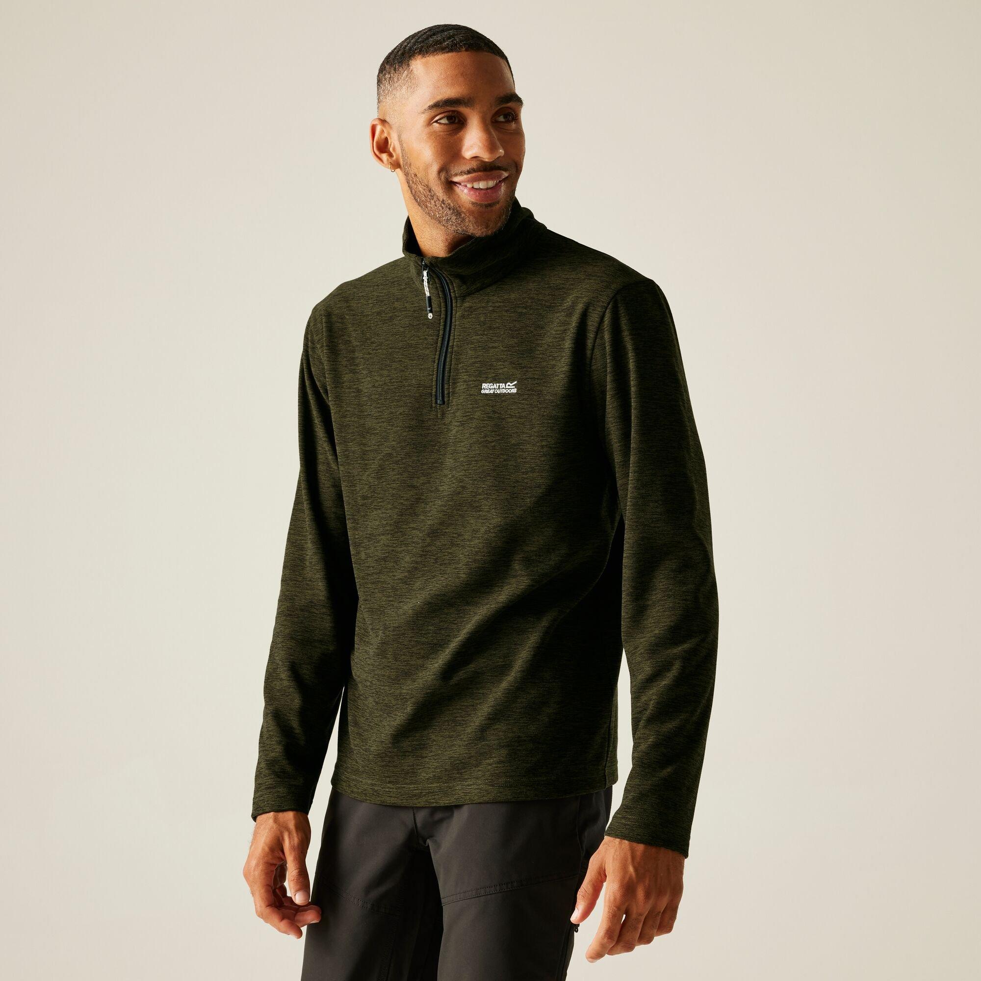 Regatta Men's Thompson Marl Lightweight Fleece - Olive Green - XXL
