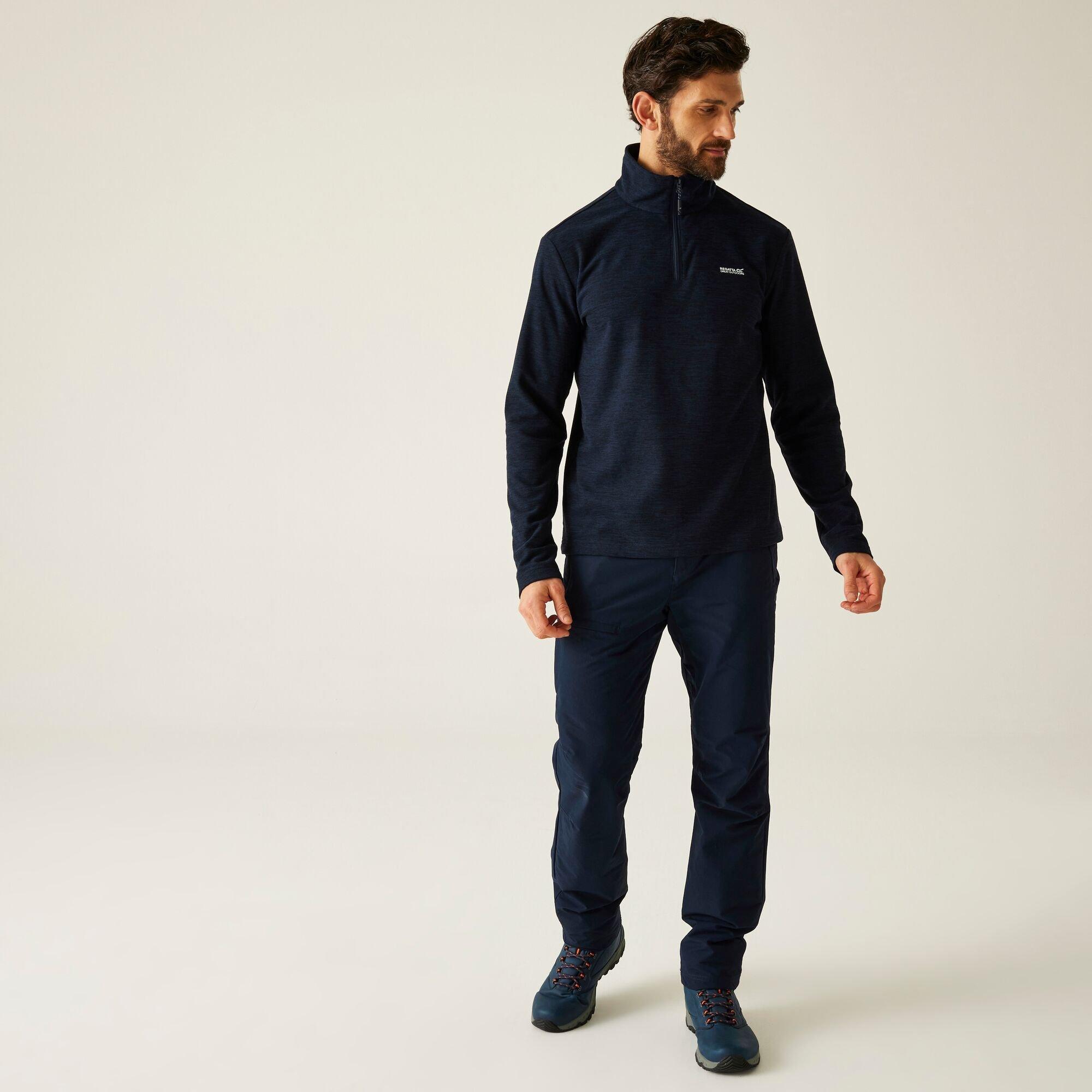 Navy Blue - Regatta - Mens Thompson Marl Lightweight Fleece - 3