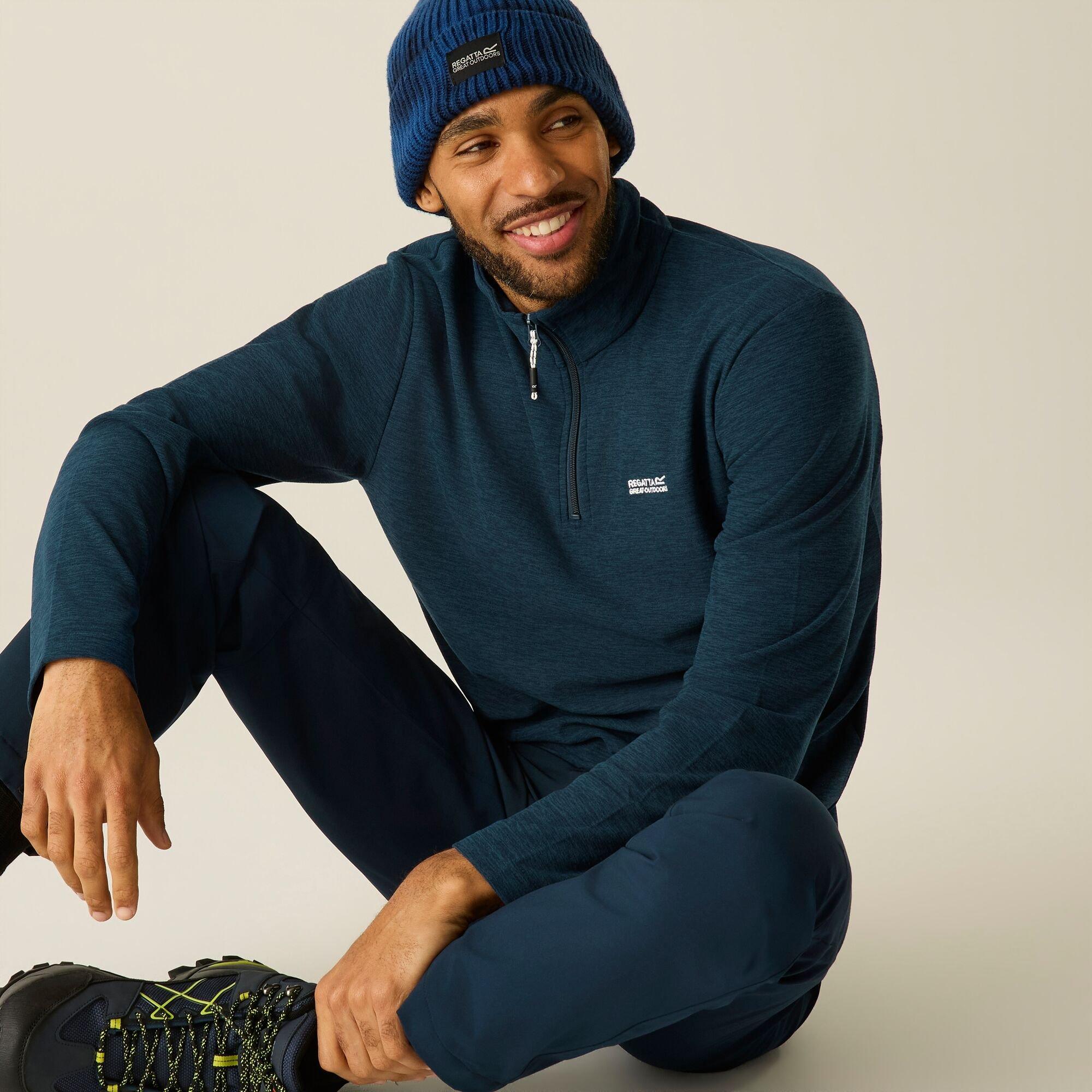 Regatta Men's Bleu Chiné Fleece Half-Zip Thompson Marl - Image 3
