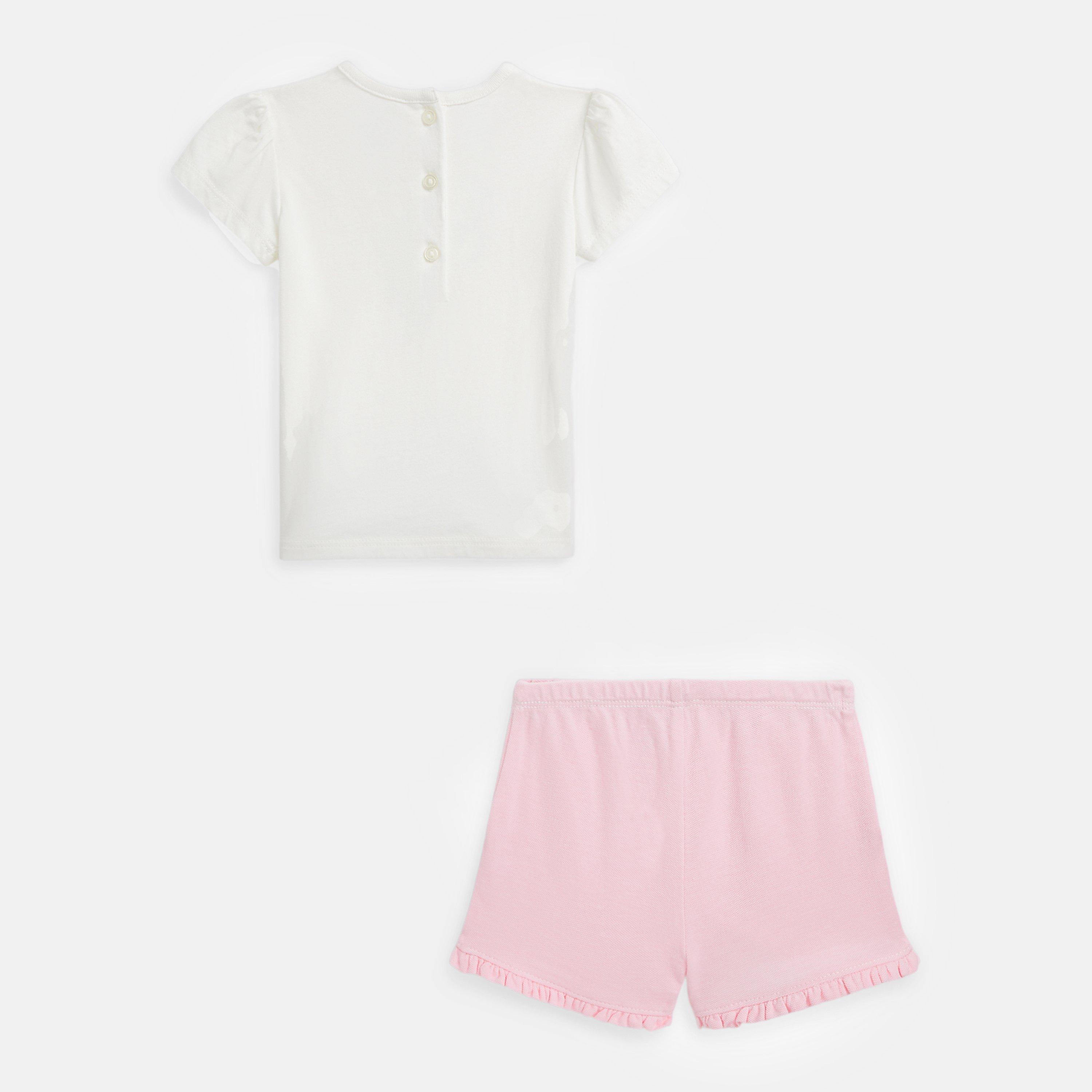 Cream Pink - Polo Ralph Lauren - T-Shirt and Short Set Babies - 2