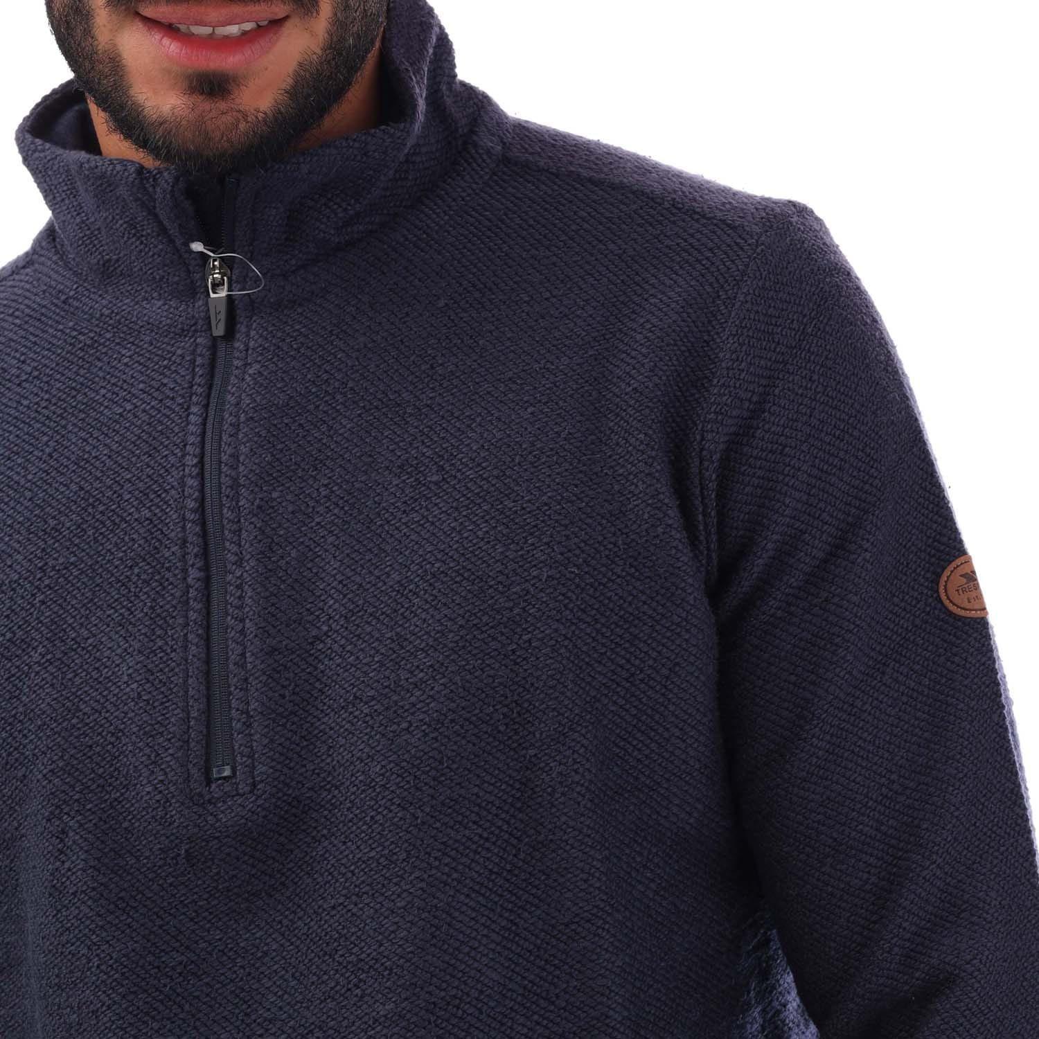 Navy - Trespass - Taddingly Half-Zip Fleece Mens - 2
