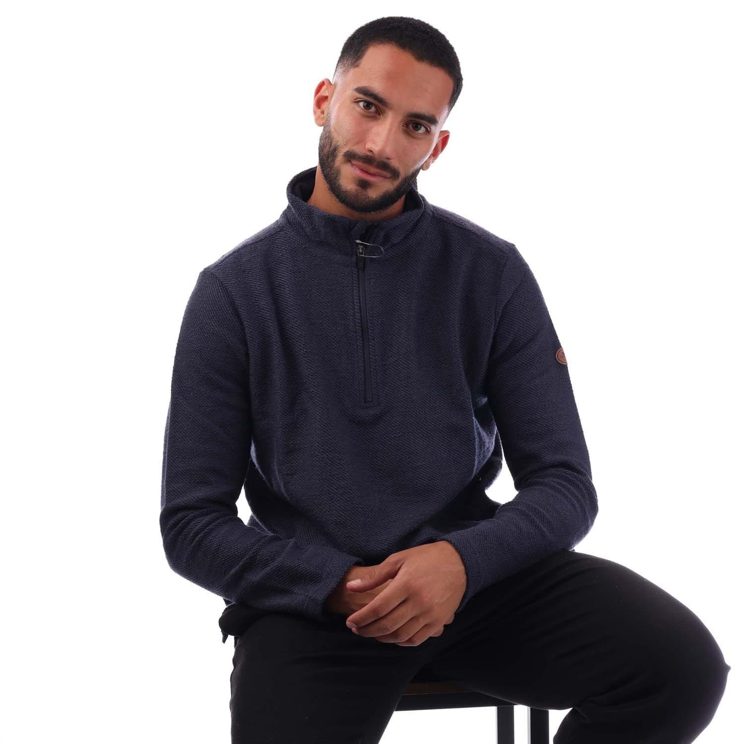 Navy - Trespass - Taddingly Half-Zip Fleece Mens - 4