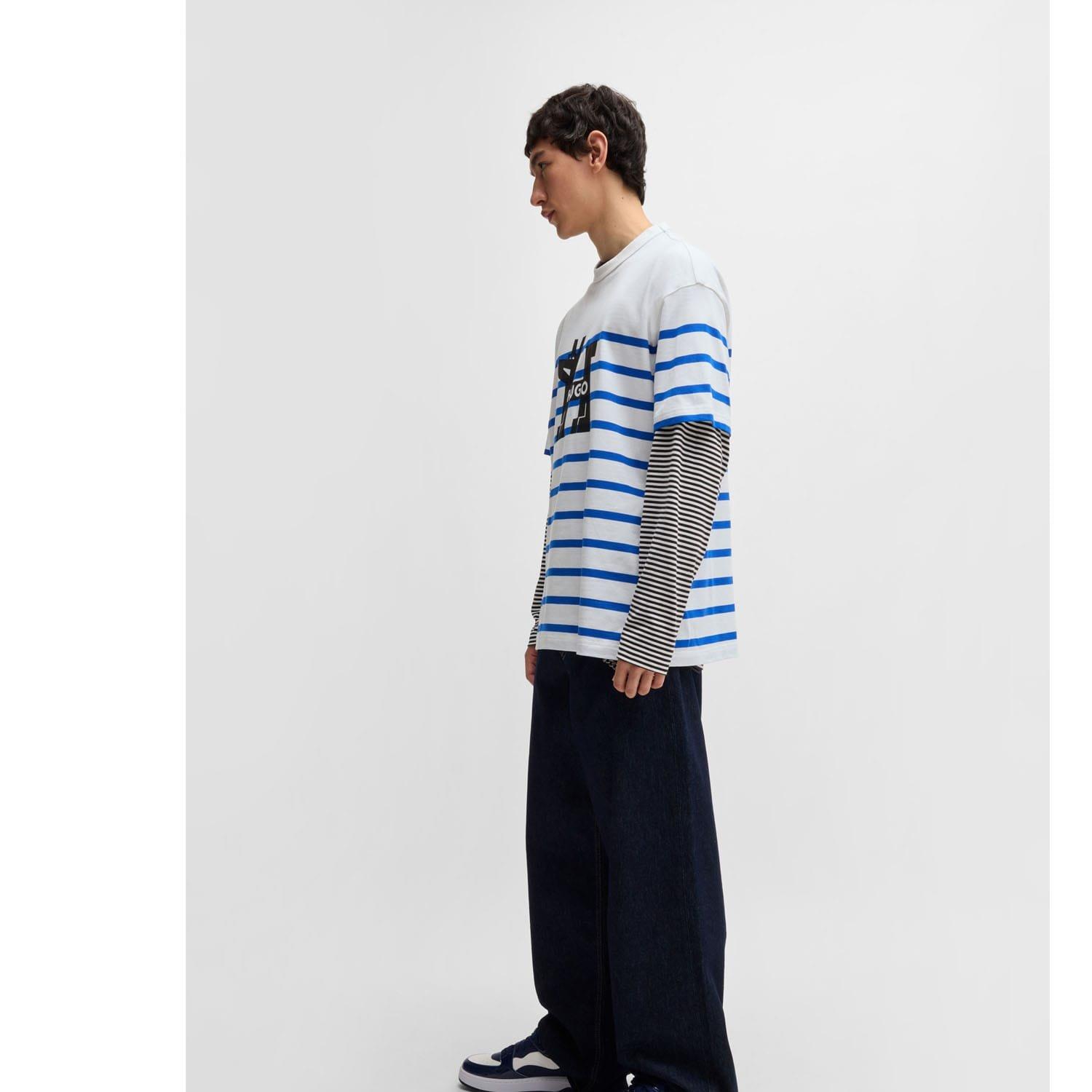 White - Hugo - Nolastripe Dog Logo T-Shirt - 4