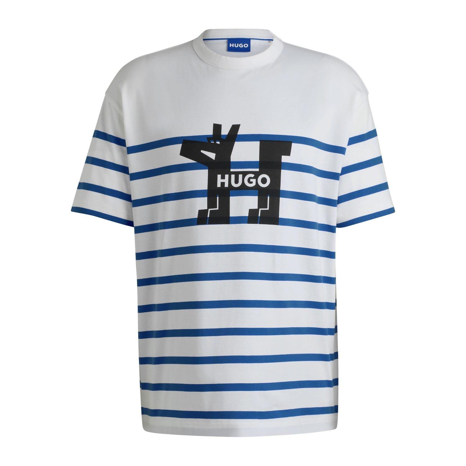 White - Hugo - Nolastripe Dog Logo T-Shirt - 5