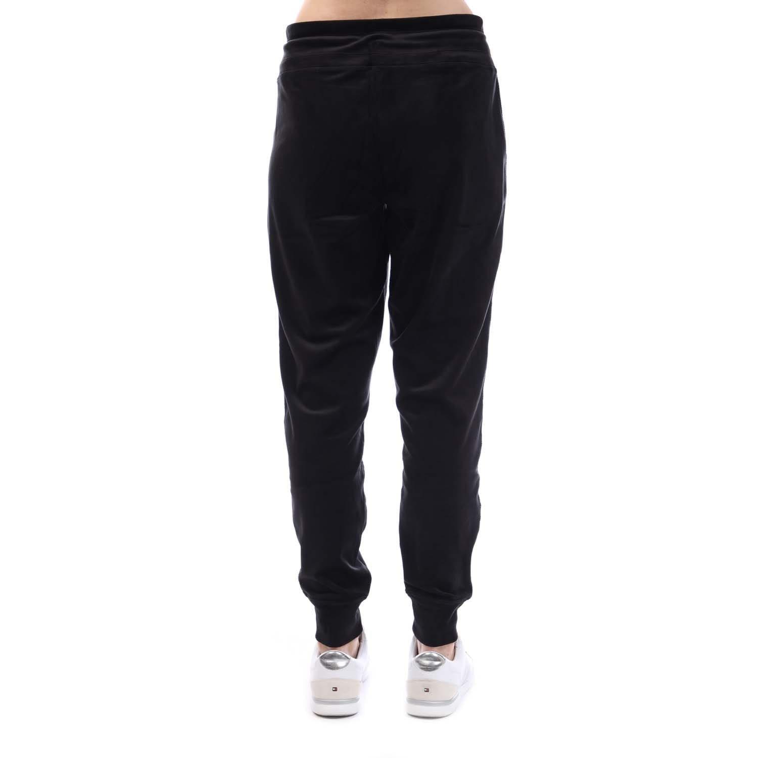 Black - DKNY - Rhinestone Logo Jog Pants - 4