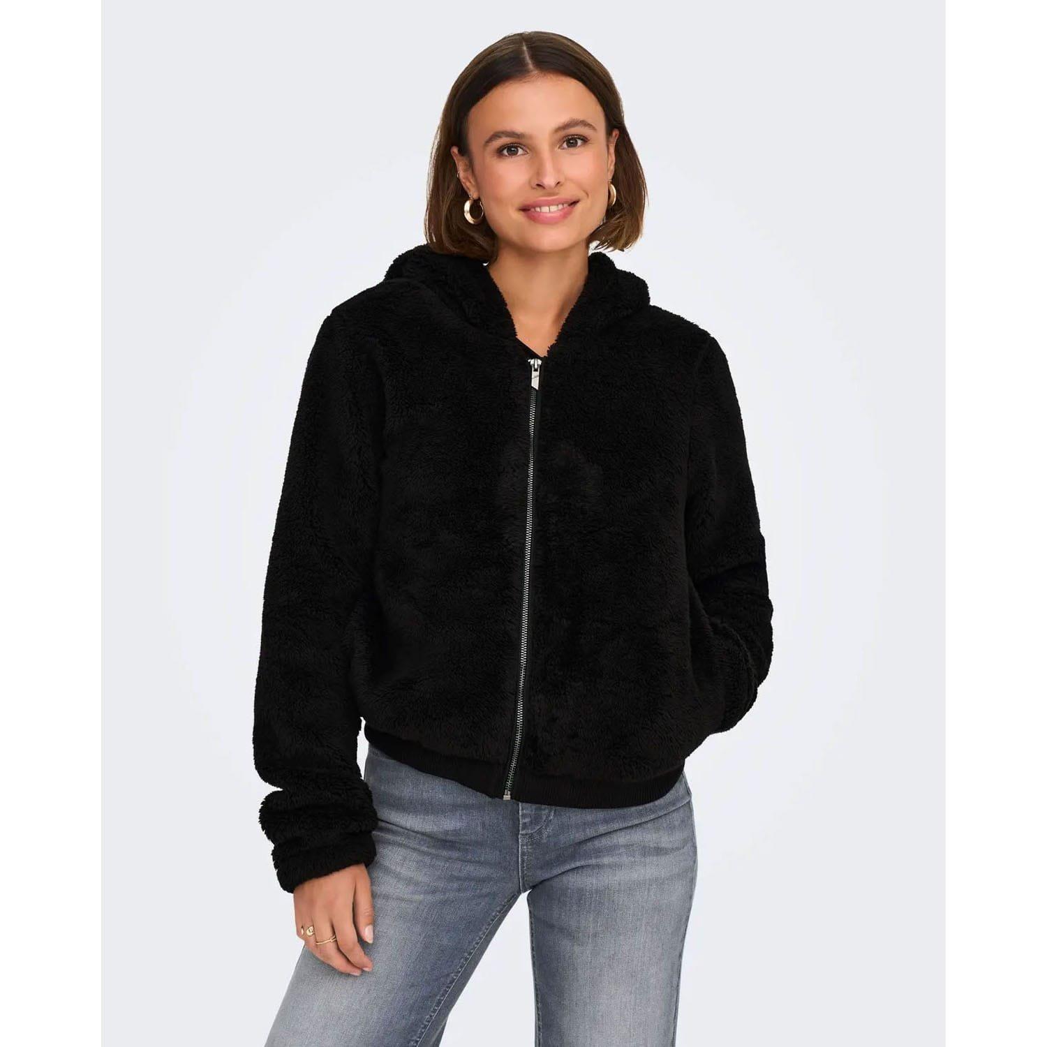 Black - Only - Newanna Teddy Jacket - 6