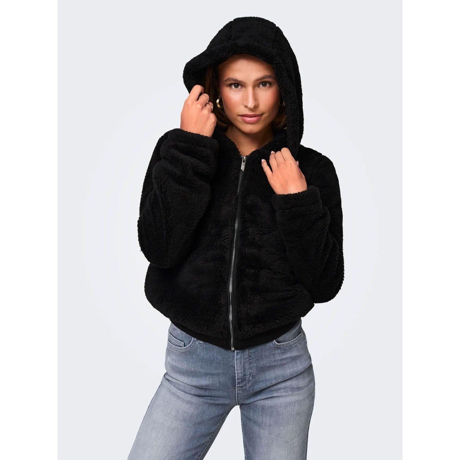 Black - Only - Newanna Teddy Jacket - 8