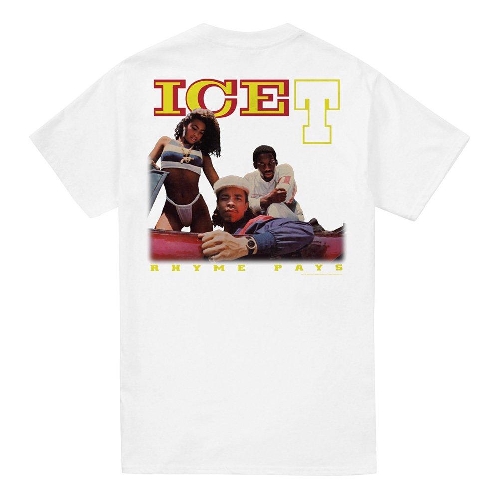 White - Other - Ice-T - Rhyme Pays (Back Print) T-Shirt White - 5