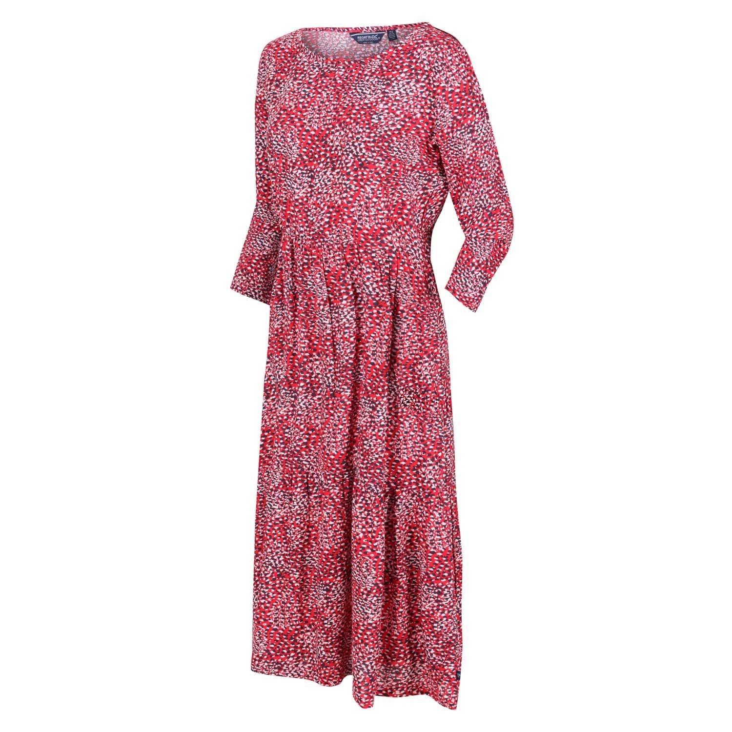 Red - Regatta - Briella Printed Elasticated Sun Dress - 1