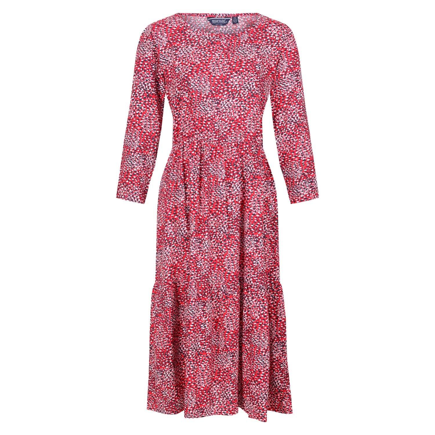 Red - Regatta - Briella Printed Elasticated Sun Dress - 3