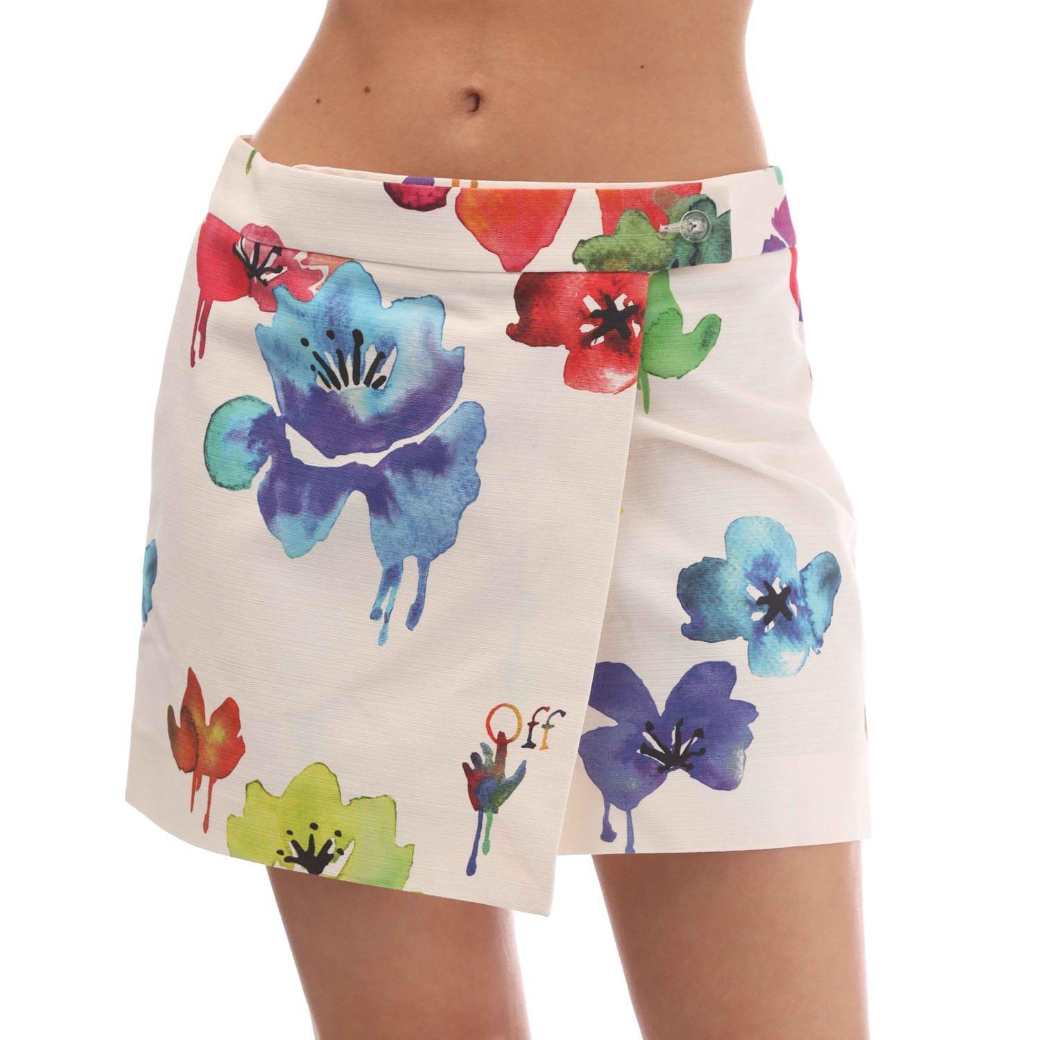 Sand - Off White - Floral Mini Skirt - 2