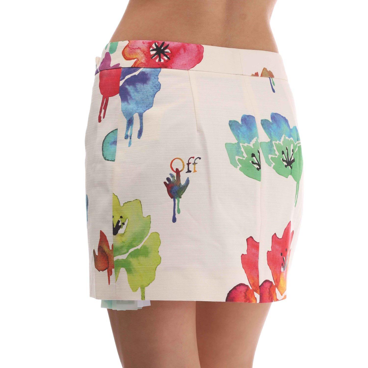 Sand - Off White - Floral Mini Skirt - 3