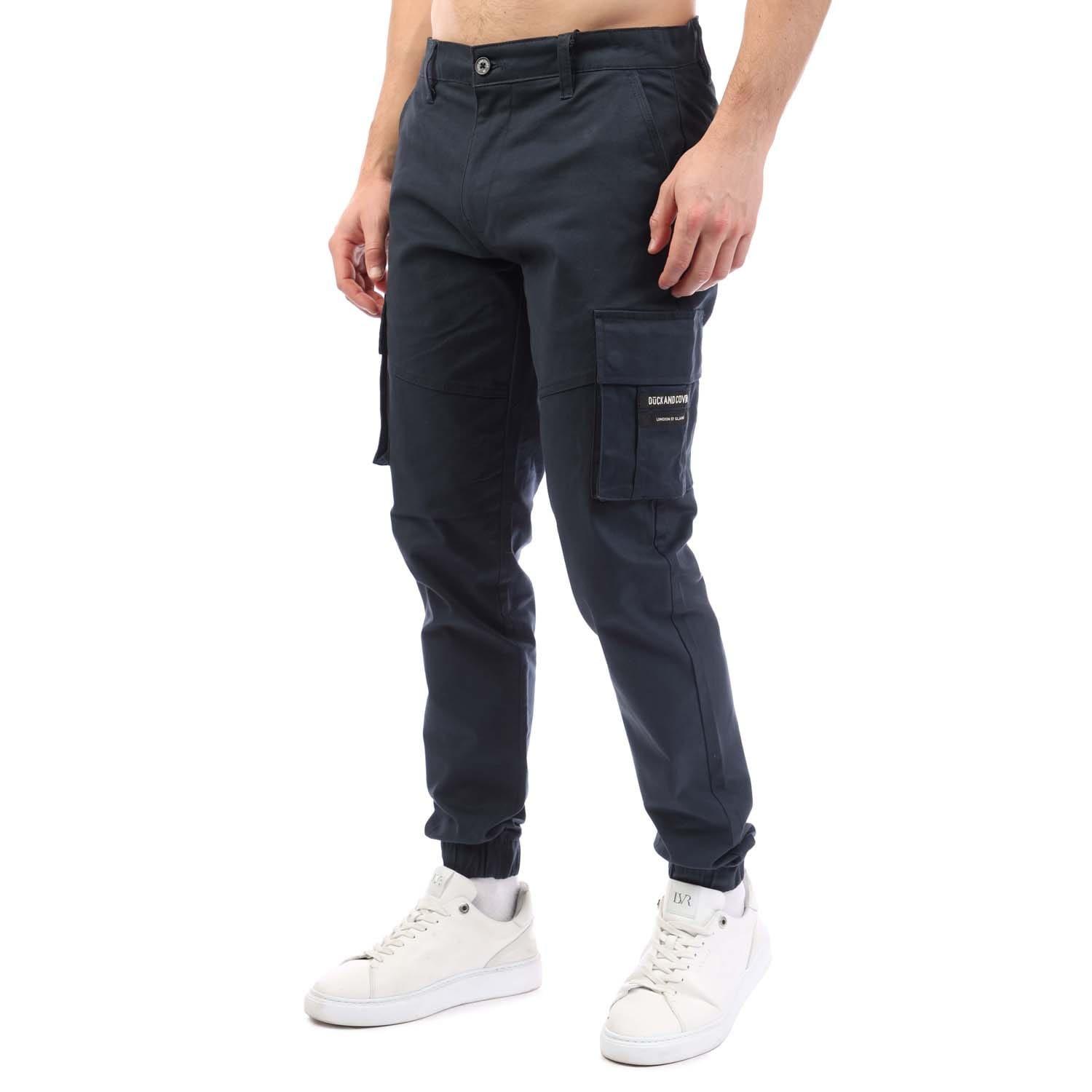 Navy - Duck and Cover - Chemmer Woven Joggers - 2