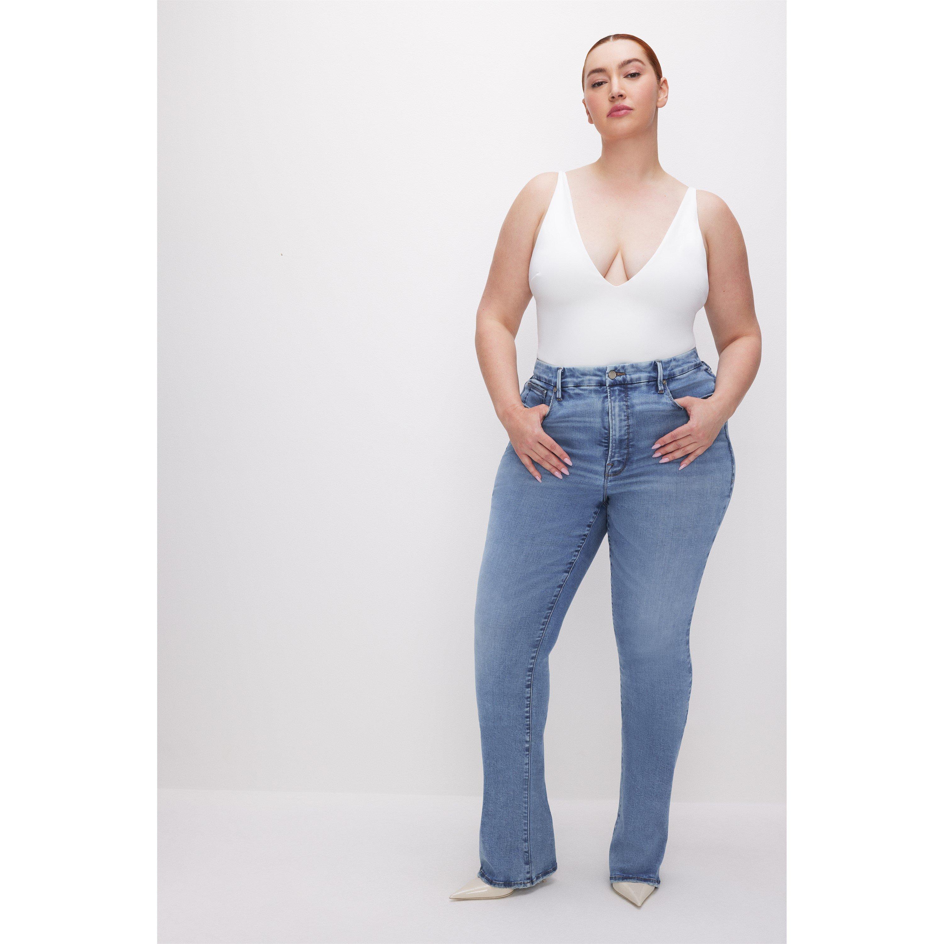 White - Good American - Women's Scuba V-Neck Tank Bodysuit - 2