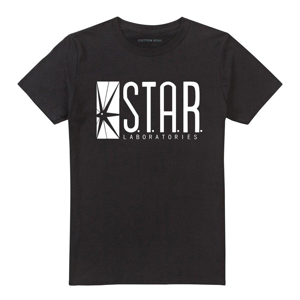 Black - DC Comics - DC Comics Star Labs Cotton Mens T-Shirt Black - 4