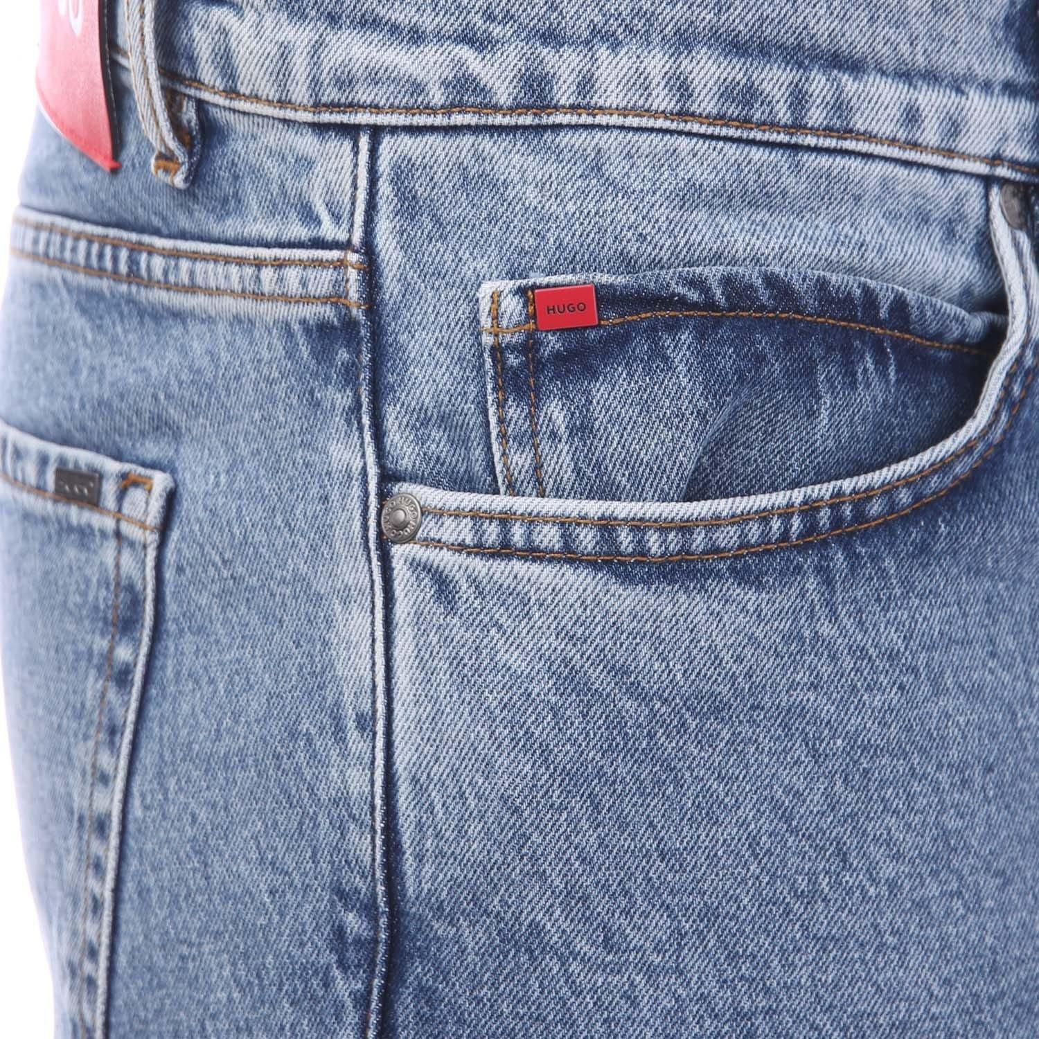 Light Blue - Hugo - Loose-Fit Jeans - 3