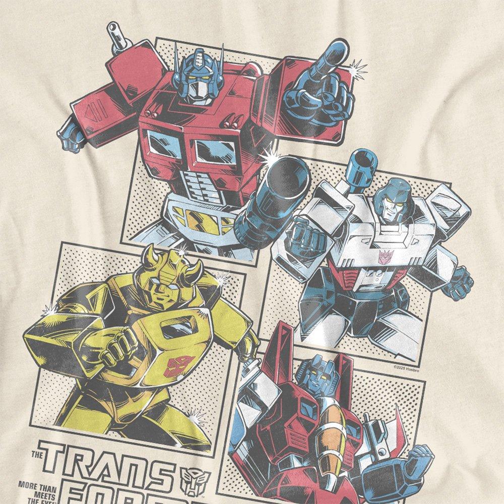 Beige - Hasbro - Hasbro Retro Comic Grid T Shirt Natural - 2