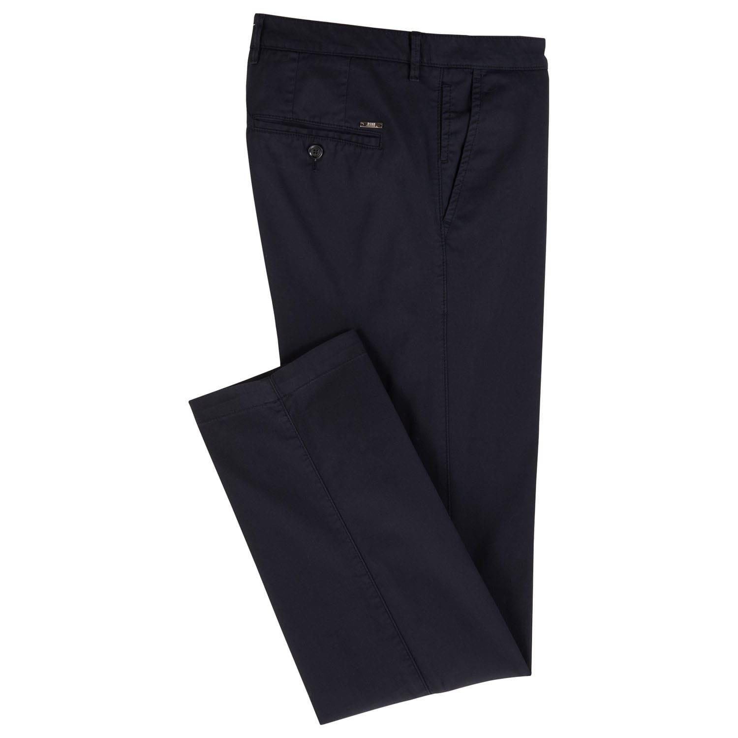 Dark Blue - Boss - Crigan3 Chino Trousers - 3