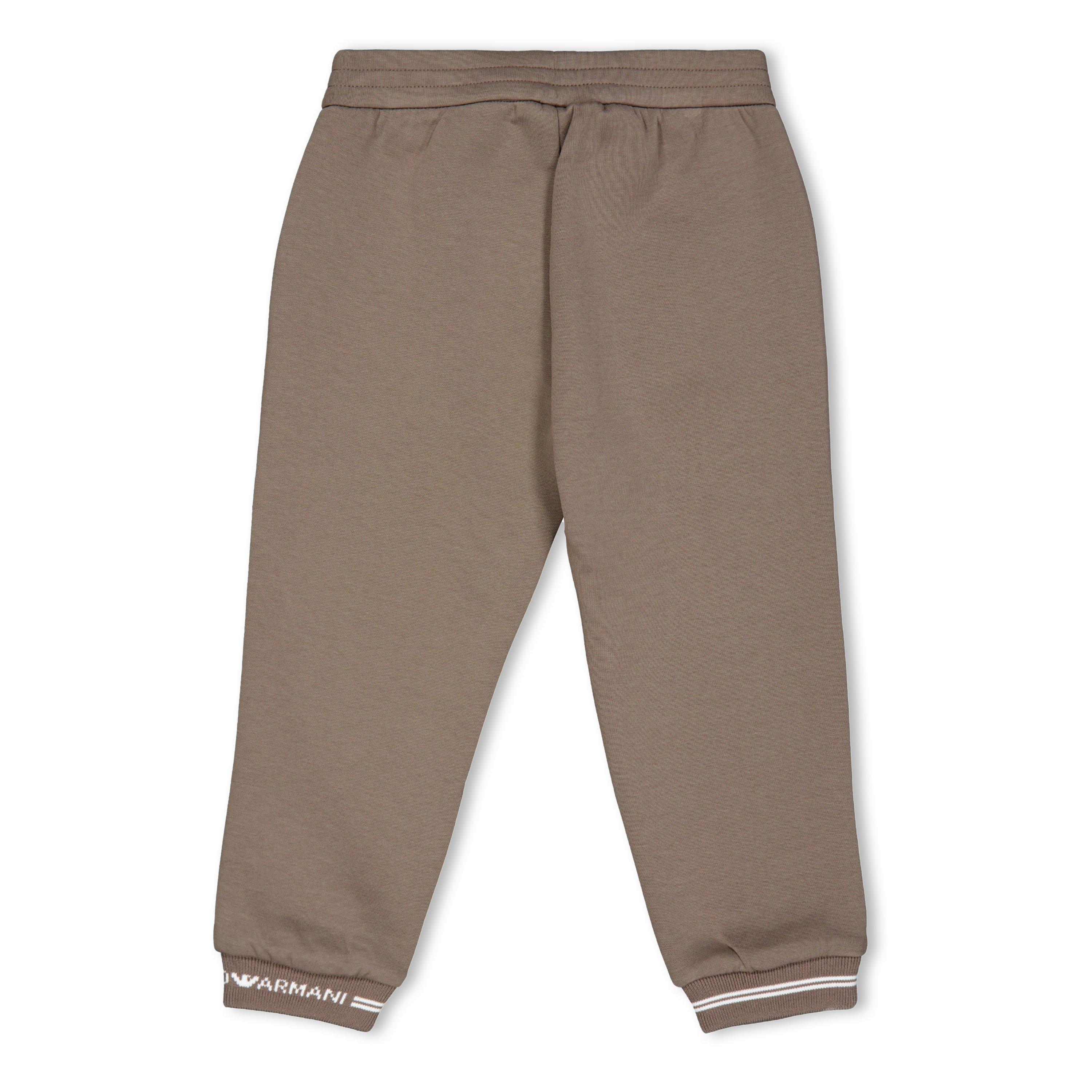 Brown 0440 - Emporio Armani - Kids' Closed Hem Fleece Joggers - 3