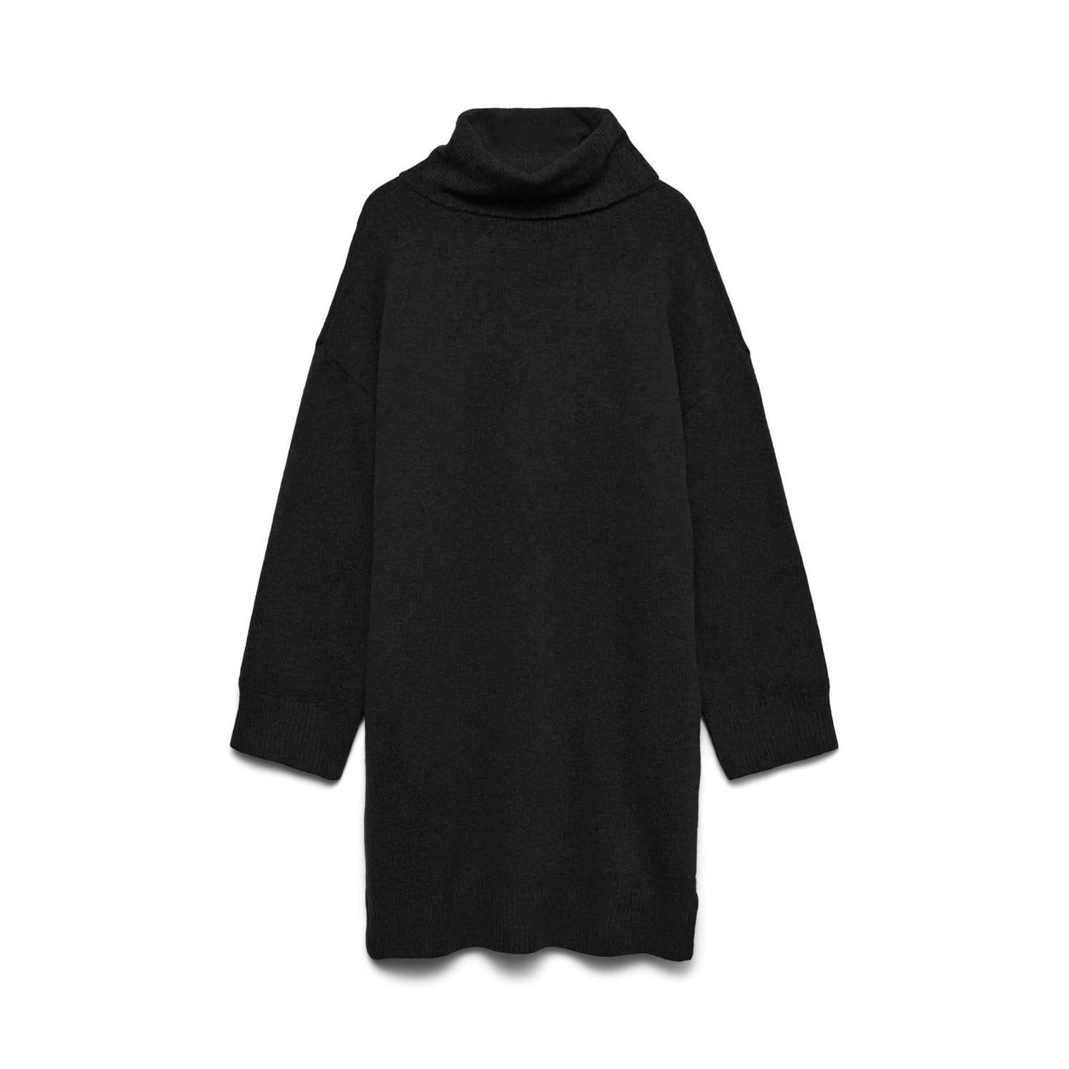 Black - Vero Moda - Aquarius Roll Neck Jumper Dress